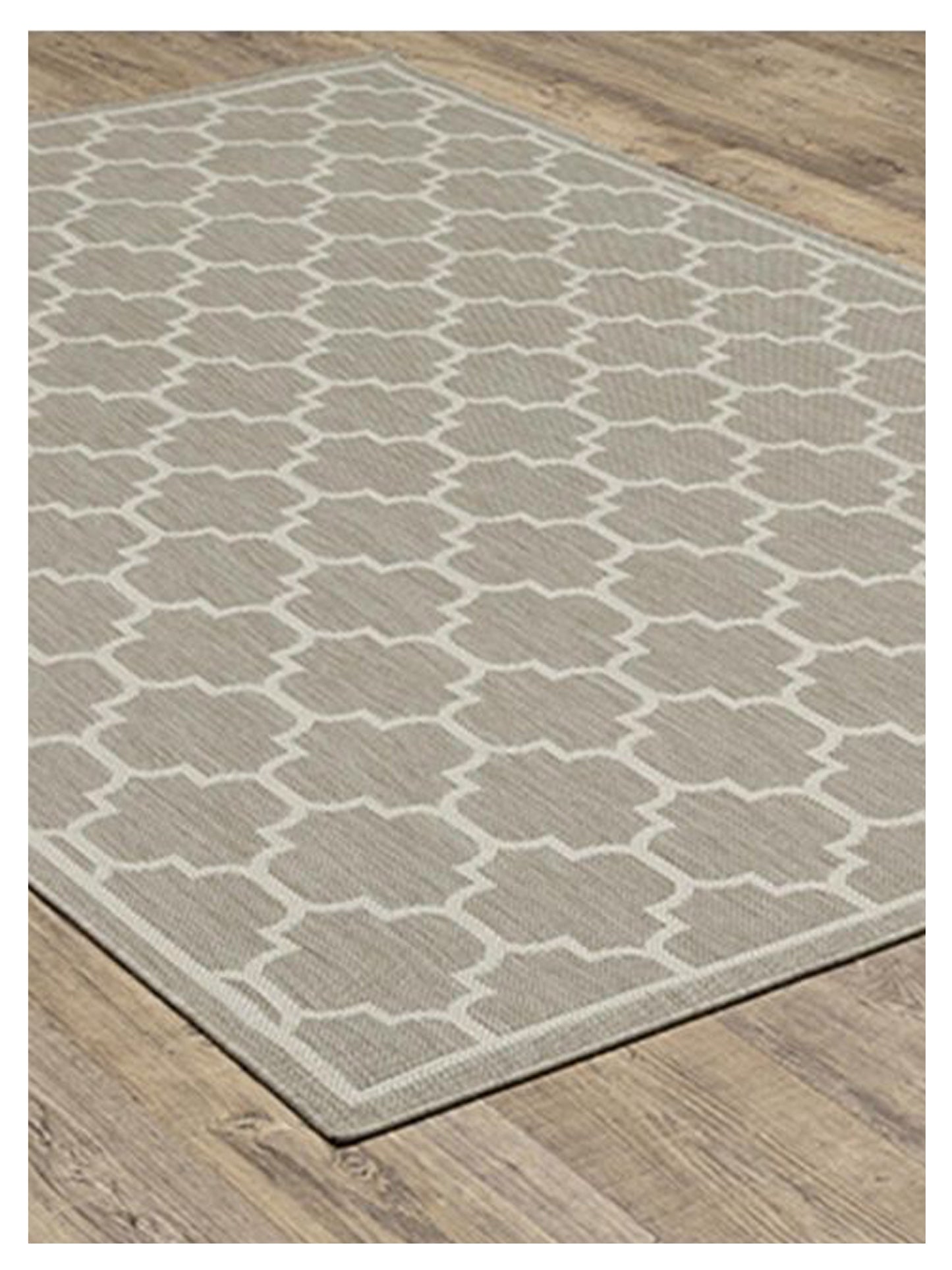 Oriental Weavers PORTOFINO 1636H Grey Ivory Outdoor Machinemade Rug