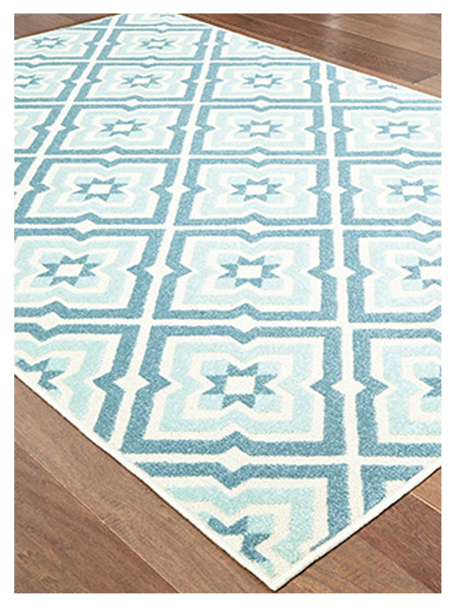 Oriental Weavers BARBADOS 1801H Blue Ivory Outdoor Machinemade Rug