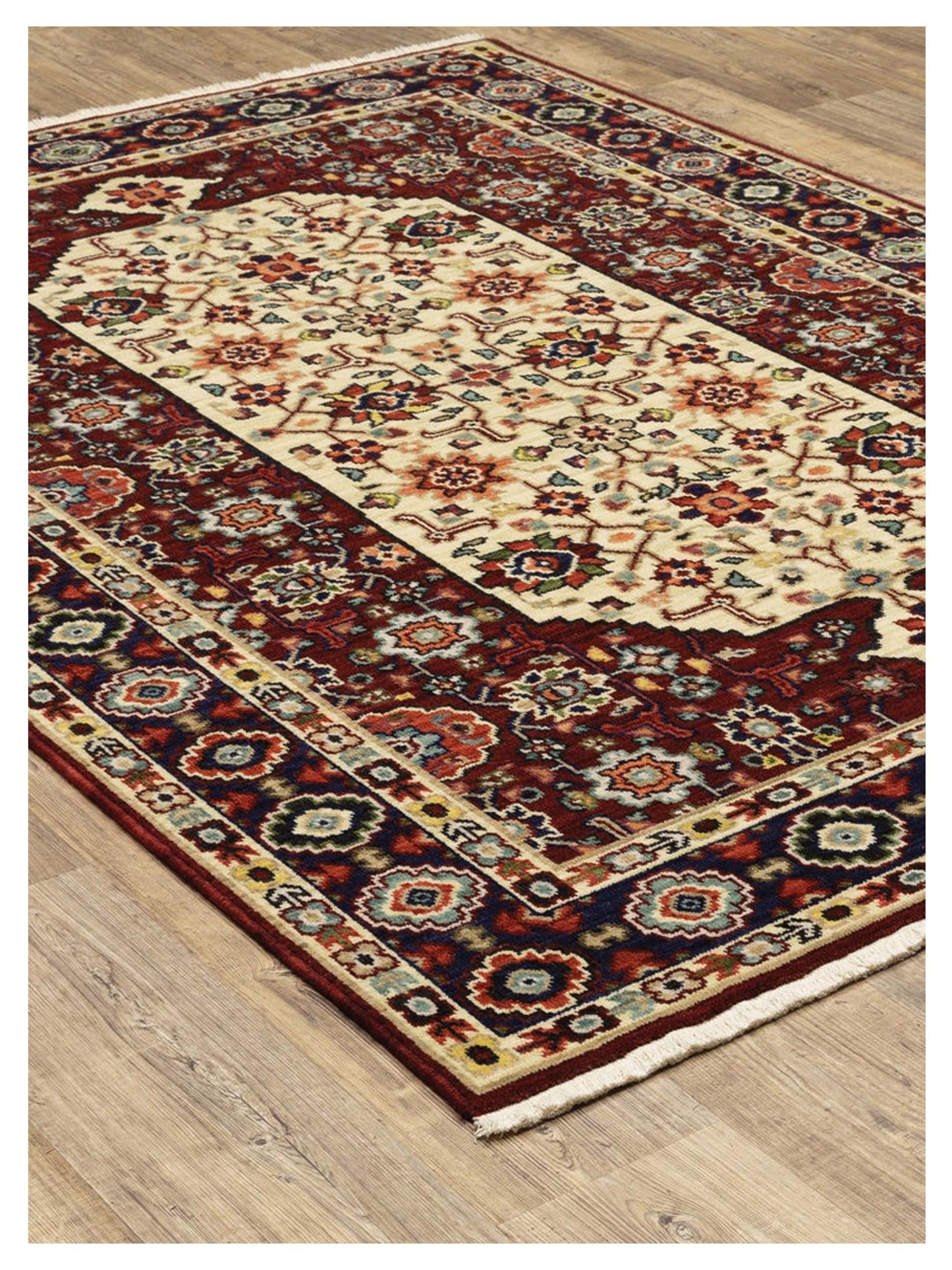 Oriental Weavers LILIHAN 1802W Red Ivory Traditional Machinemade Rug