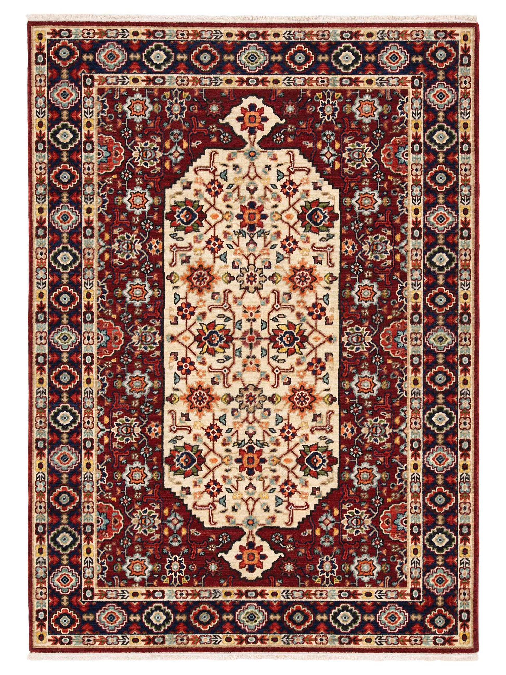 Oriental Weavers LILIHAN 1802W Red Traditional Machinemade Rug