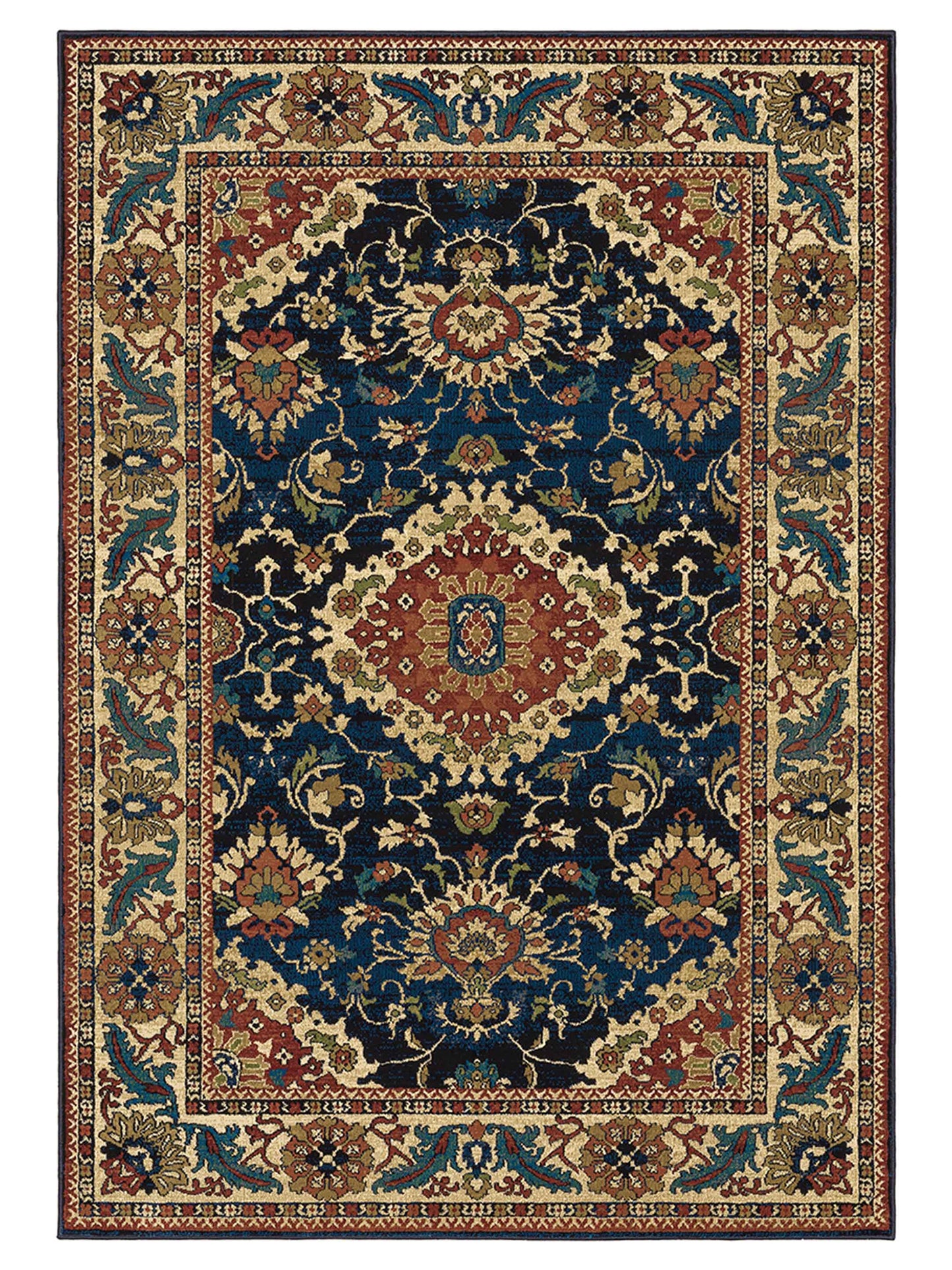 Oriental Weavers Ankara 1803B Blue Traditional Machinemade Rug