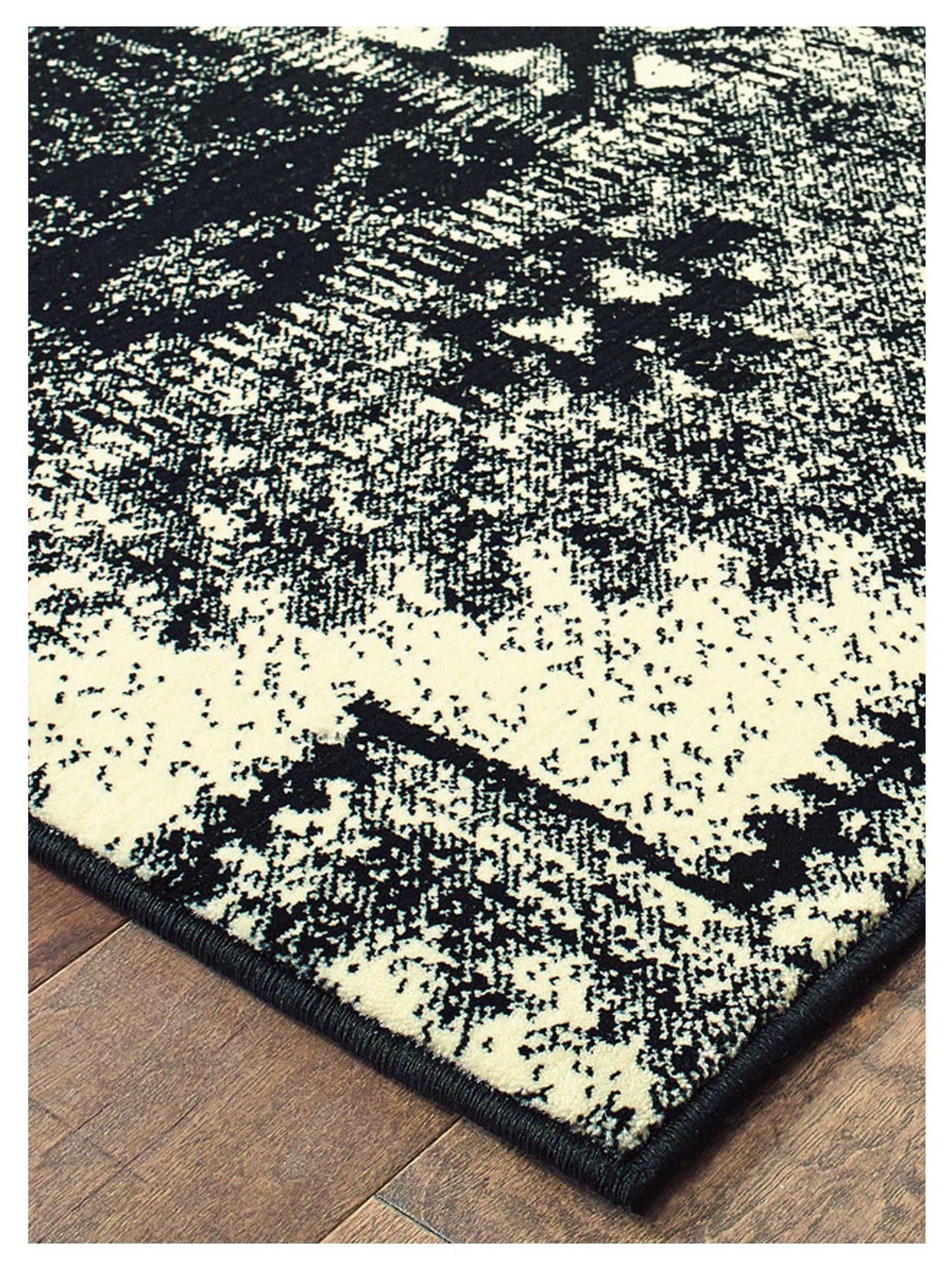 Oriental Weavers LUNA 1804K Black Ivory Casual Machinemade Rug