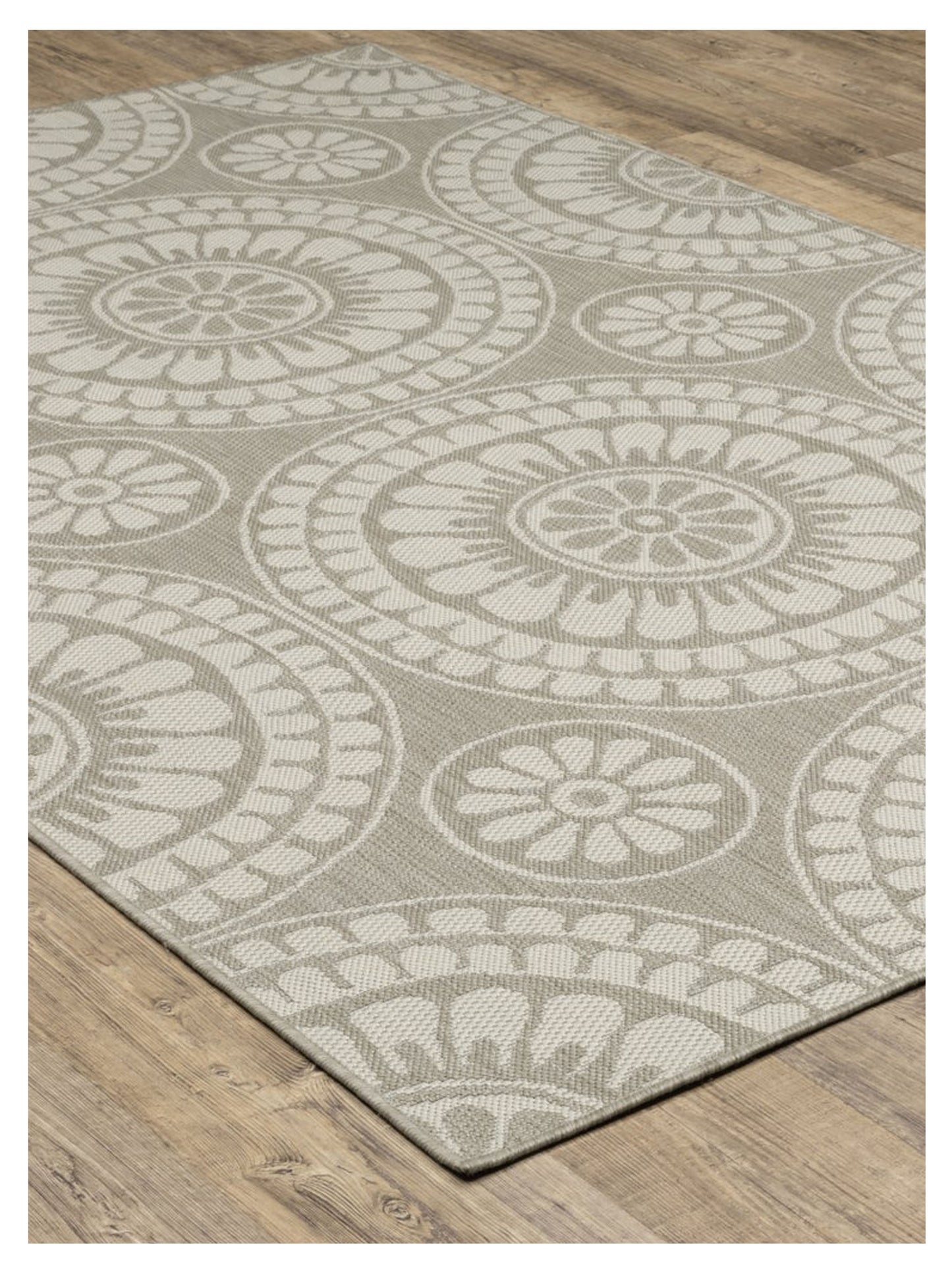 Oriental Weavers PORTOFINO 1832H Grey Ivory Outdoor Machinemade Rug