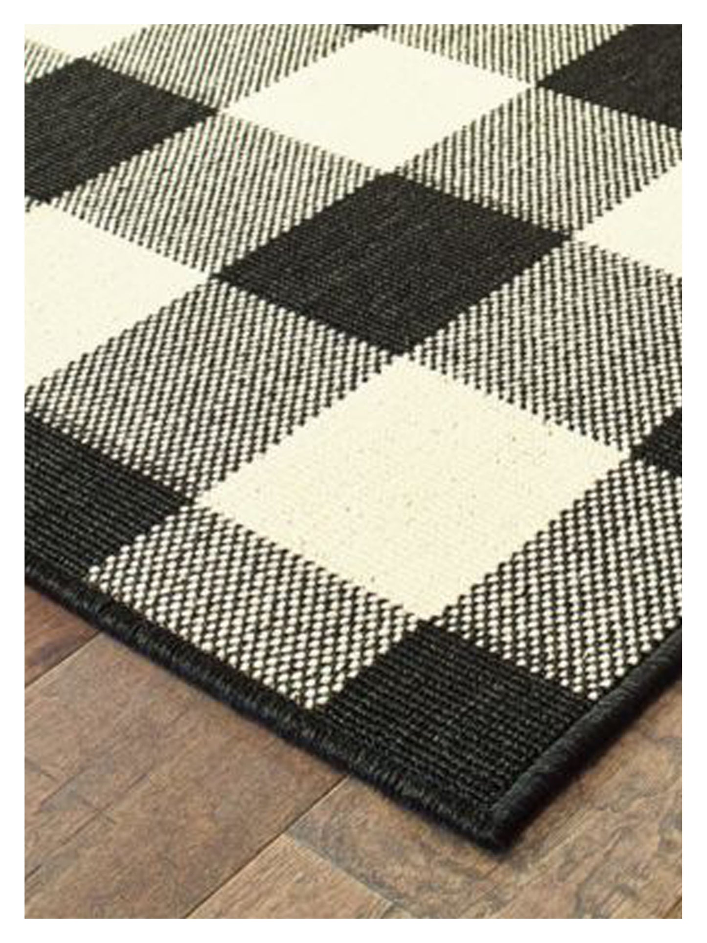 Oriental Weavers MARINA 1932K Black Ivory Outdoor Machinemade Rug