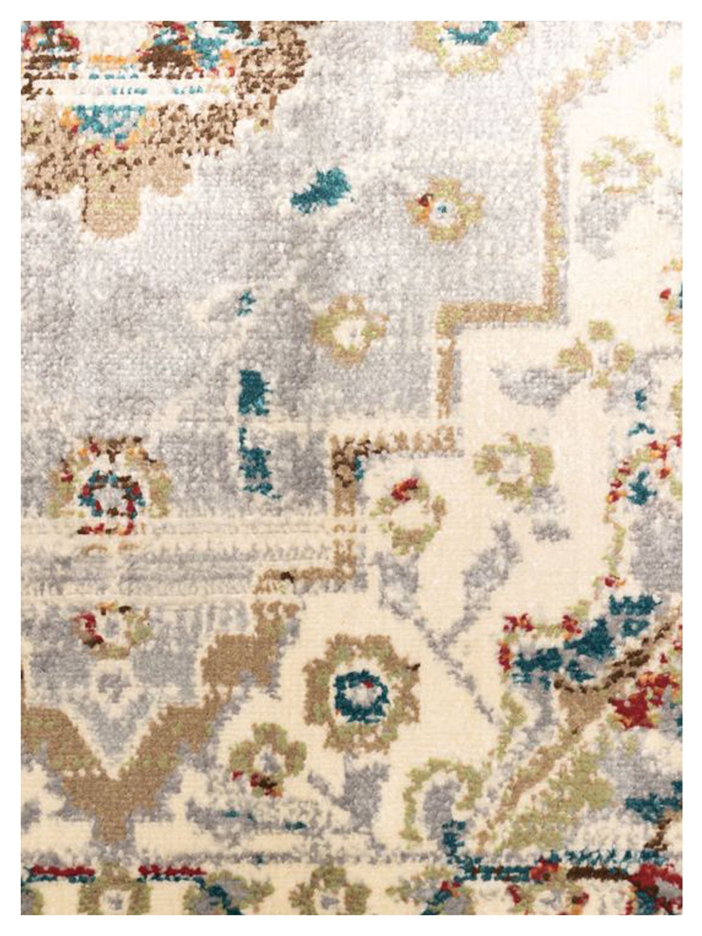 Oriental Weavers Juliette 205E3 Grey Rust Traditional Machinemade Rug