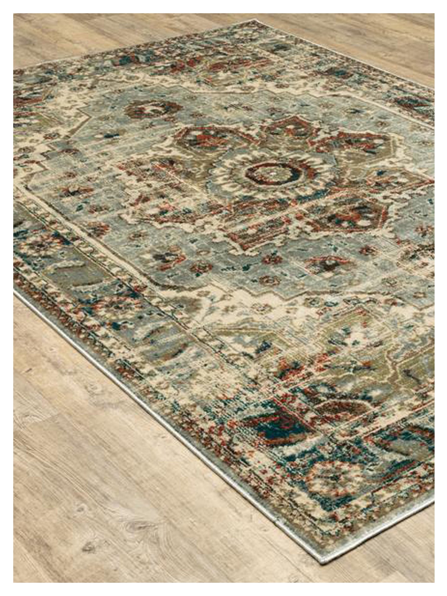 Oriental Weavers Juliette 205E3 Grey Rust Traditional Machinemade Rug