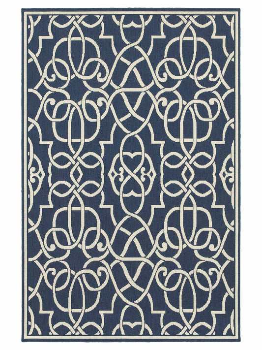 Oriental Weavers MERIDIAN 2205B Navy Outdoor Machinemade Rug