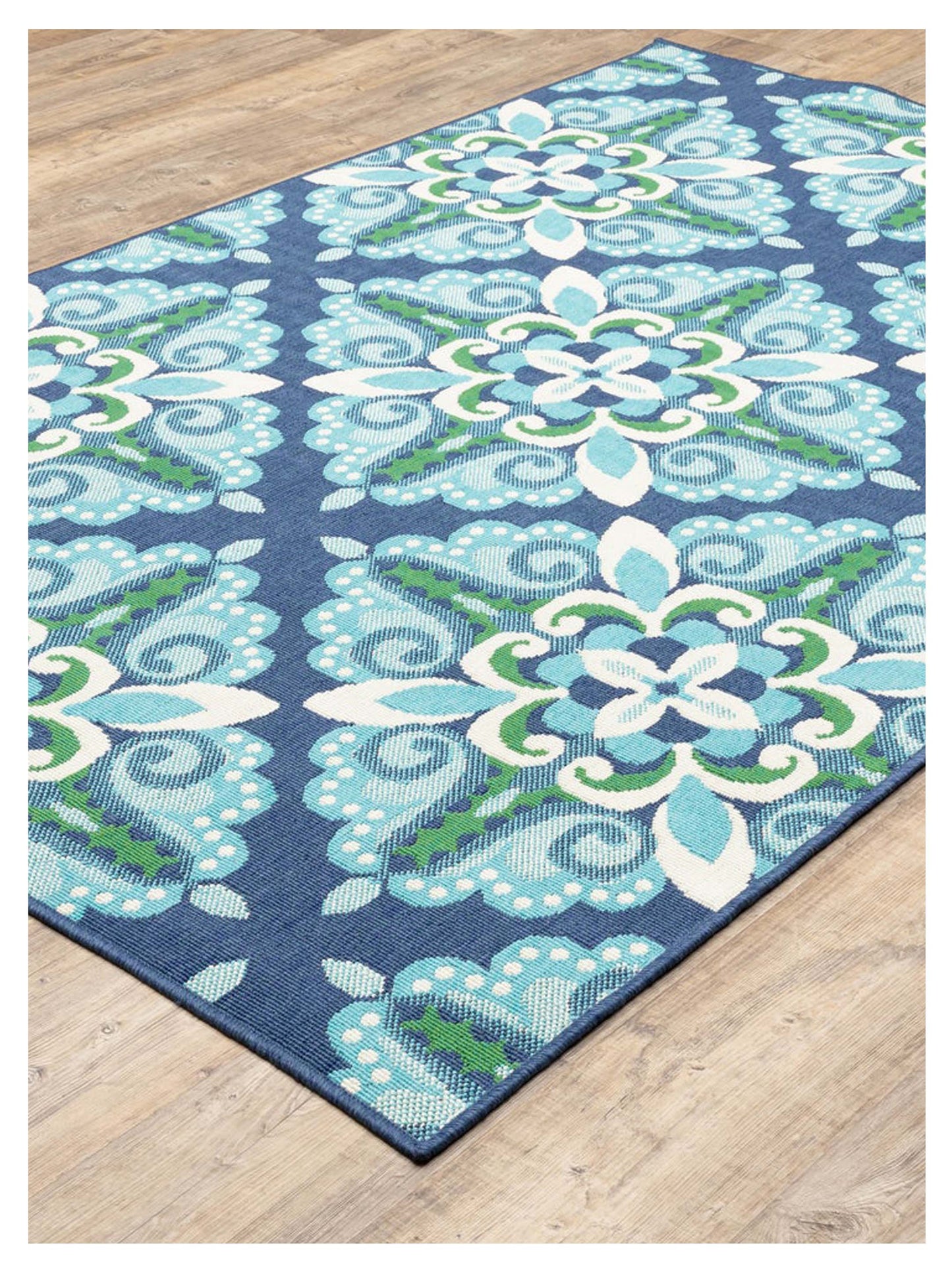 Oriental Weavers MERIDIAN 2206B Blue Green Outdoor Machinemade Rug