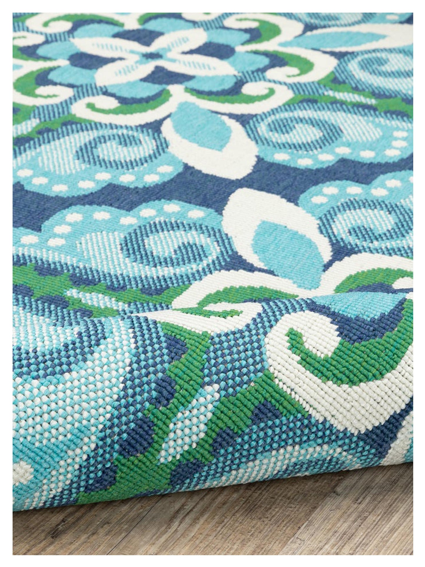 Oriental Weavers MERIDIAN 2206B Blue Green Outdoor Machinemade Rug