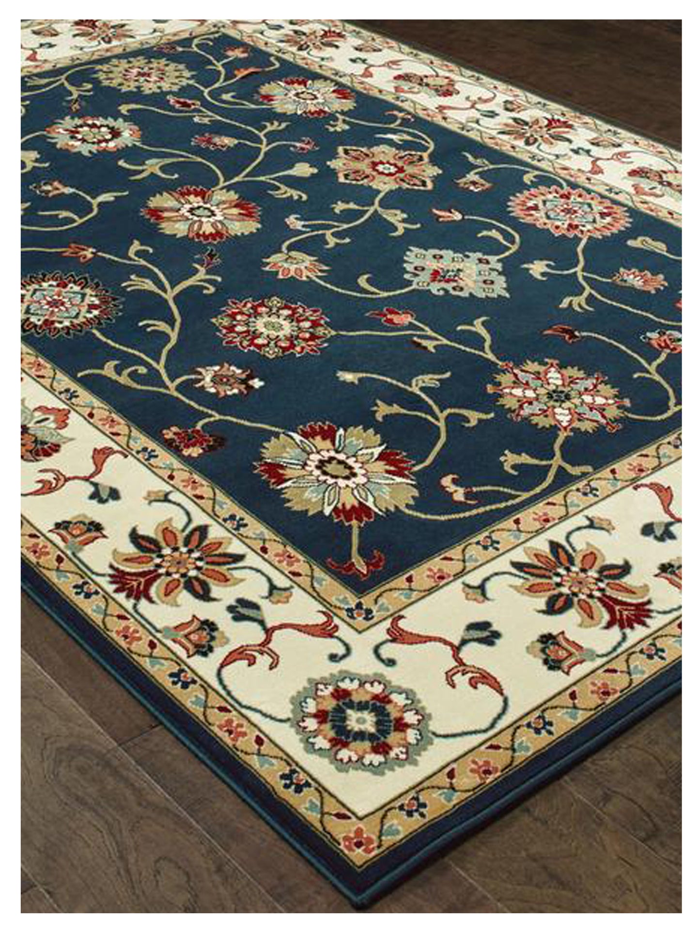 Oriental Weavers KASHAN 2336B Navy Ivory Traditional Machinemade Rug