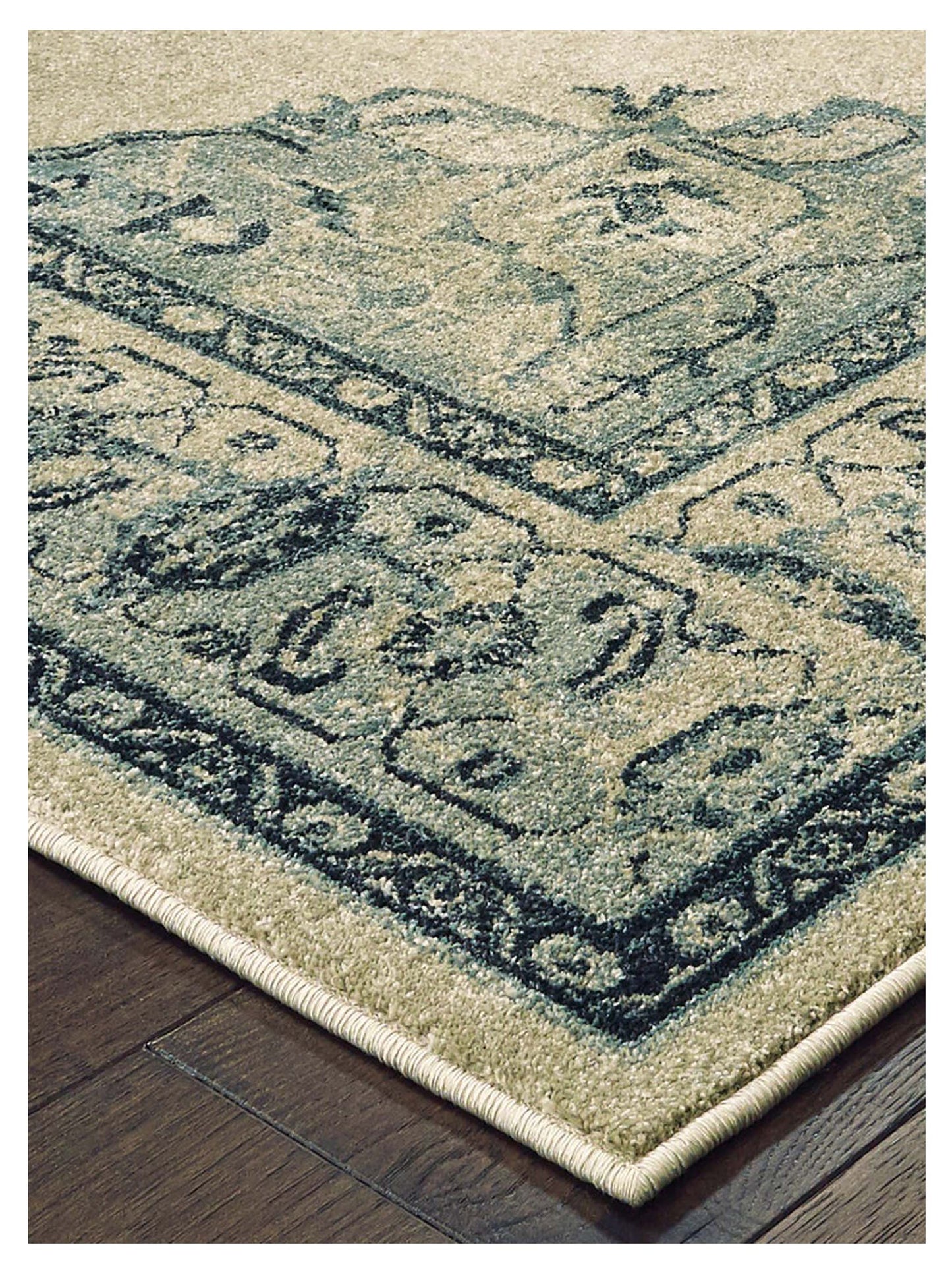 Oriental Weavers RALEIGH 2337W Ivory Blue Traditional Machinemade Rug