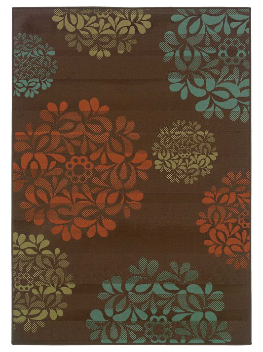 Oriental Weavers MONTEGO 2635N Brown Outdoor Machinemade Rug