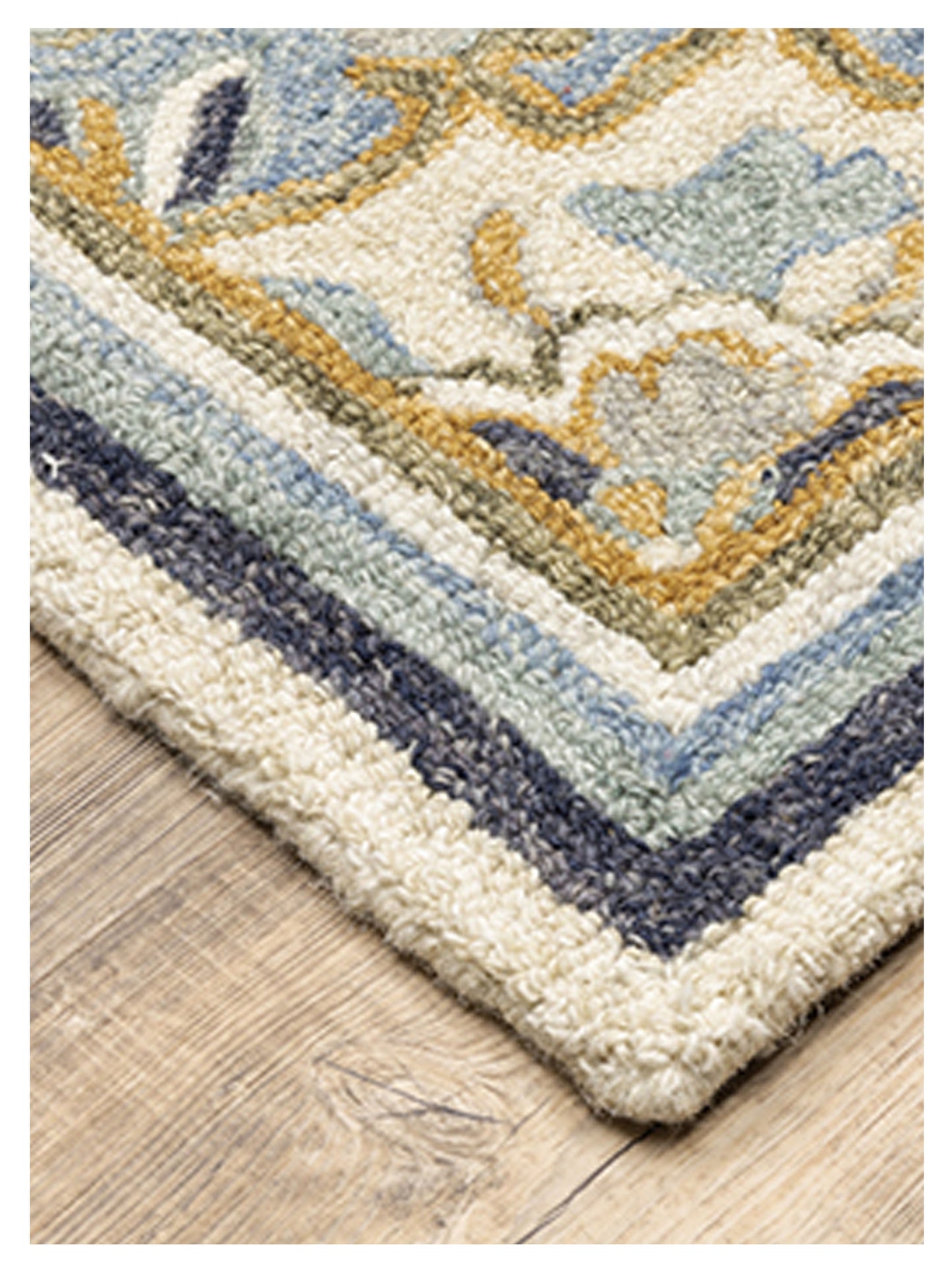 Oriental Weavers ALFRESCO 28402 Blue Ivory Casual Tufted Rug