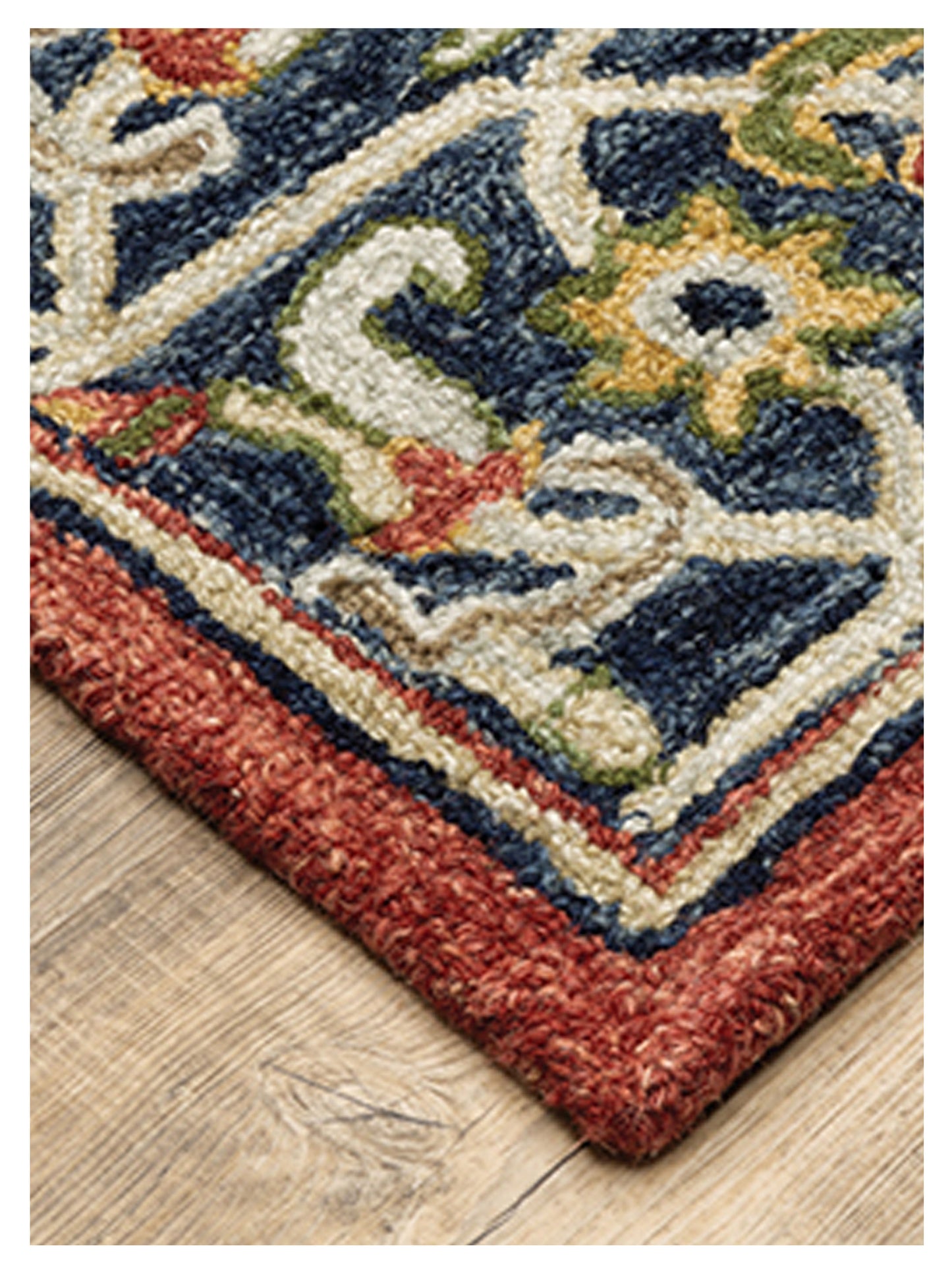 Oriental Weavers ALFRESCO 28404 Red Blue Traditional Tufted Rug