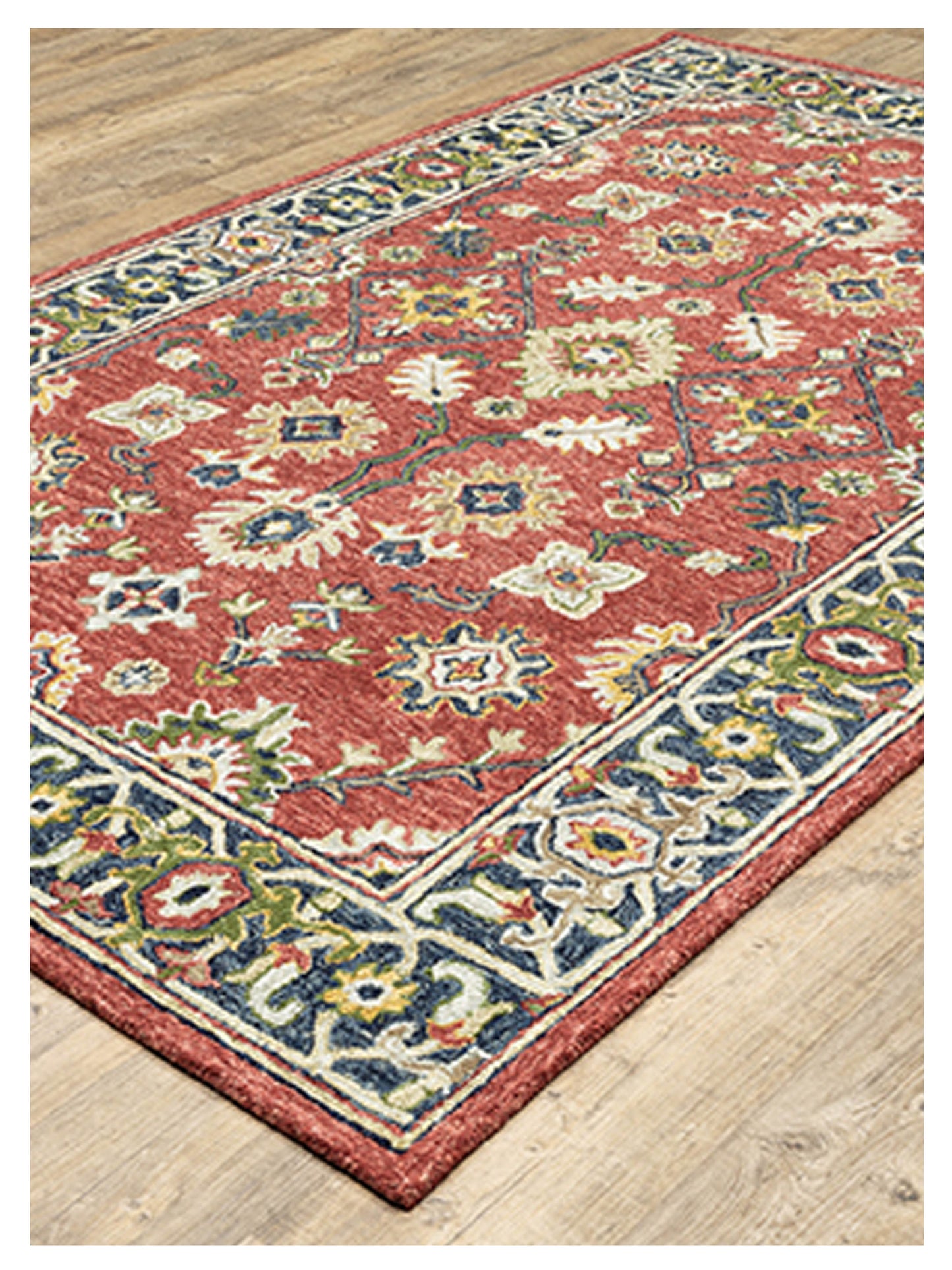 Oriental Weavers ALFRESCO 28404 Red Blue Traditional Tufted Rug