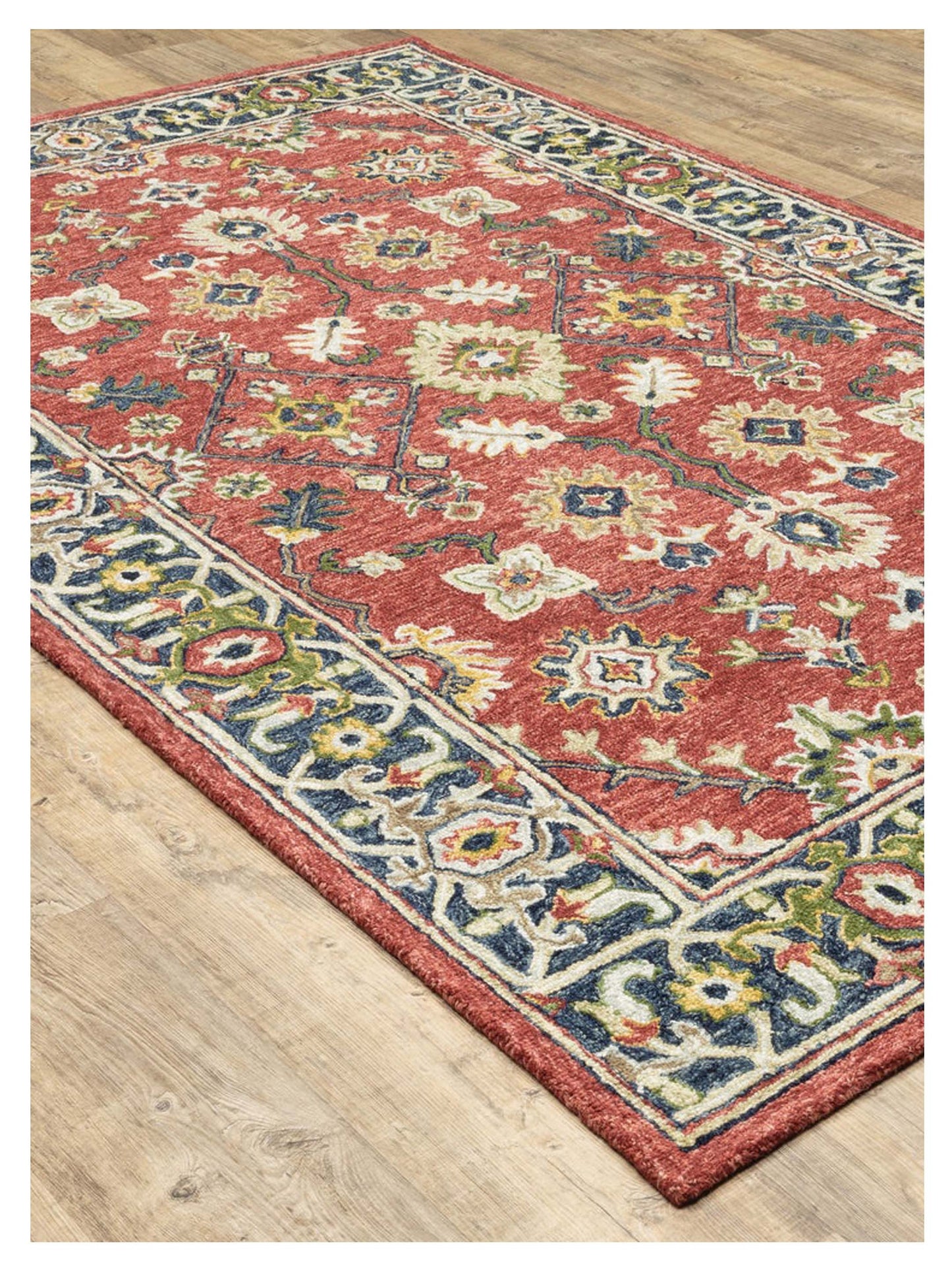 Oriental Weavers ALFRESCO 28404 Red Blue Traditional Tufted Rug