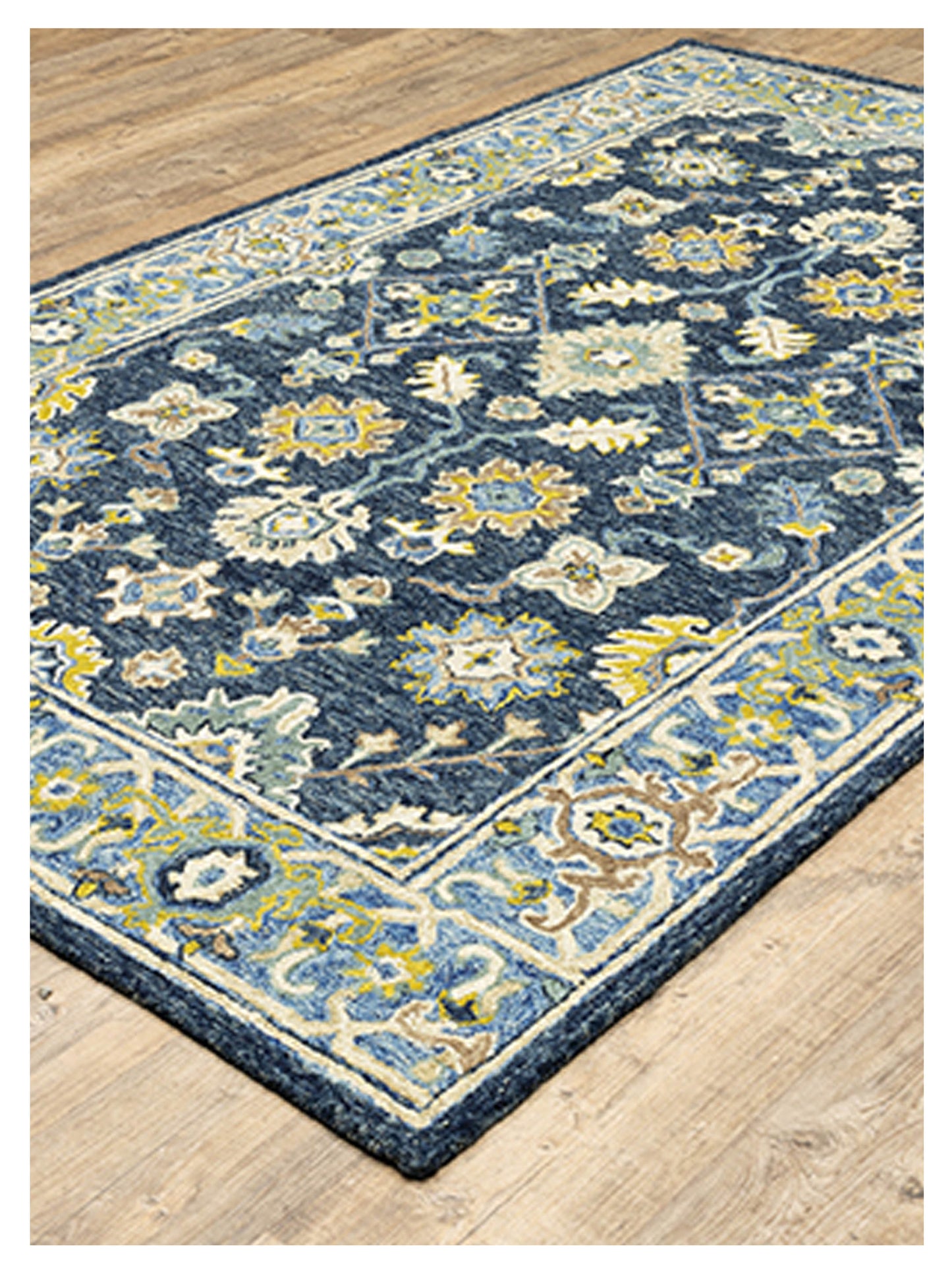 Oriental Weavers ALFRESCO 28405 Navy Blue Traditional Tufted Rug