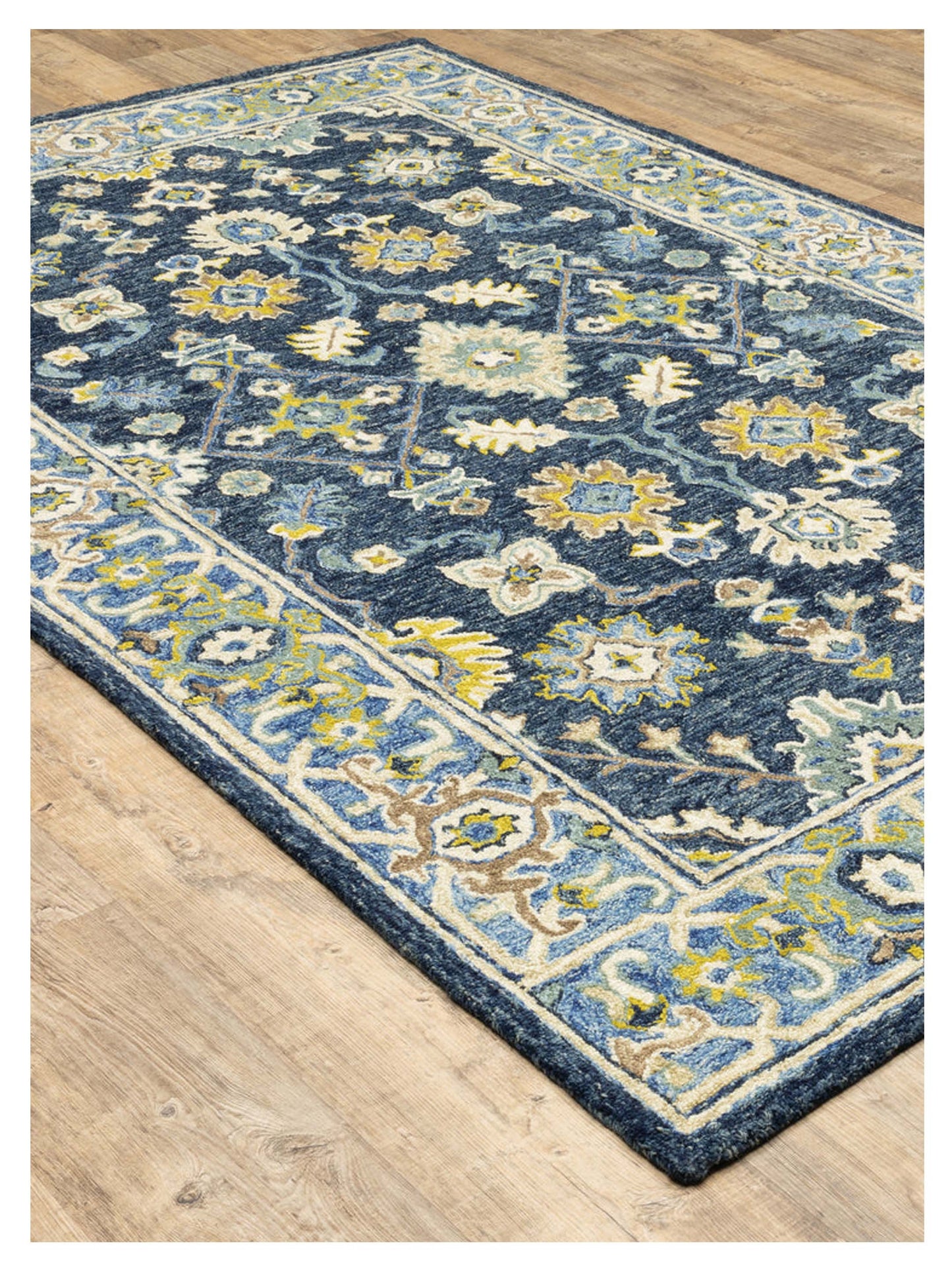 Oriental Weavers ALFRESCO 28405 Navy Blue Traditional Tufted Rug