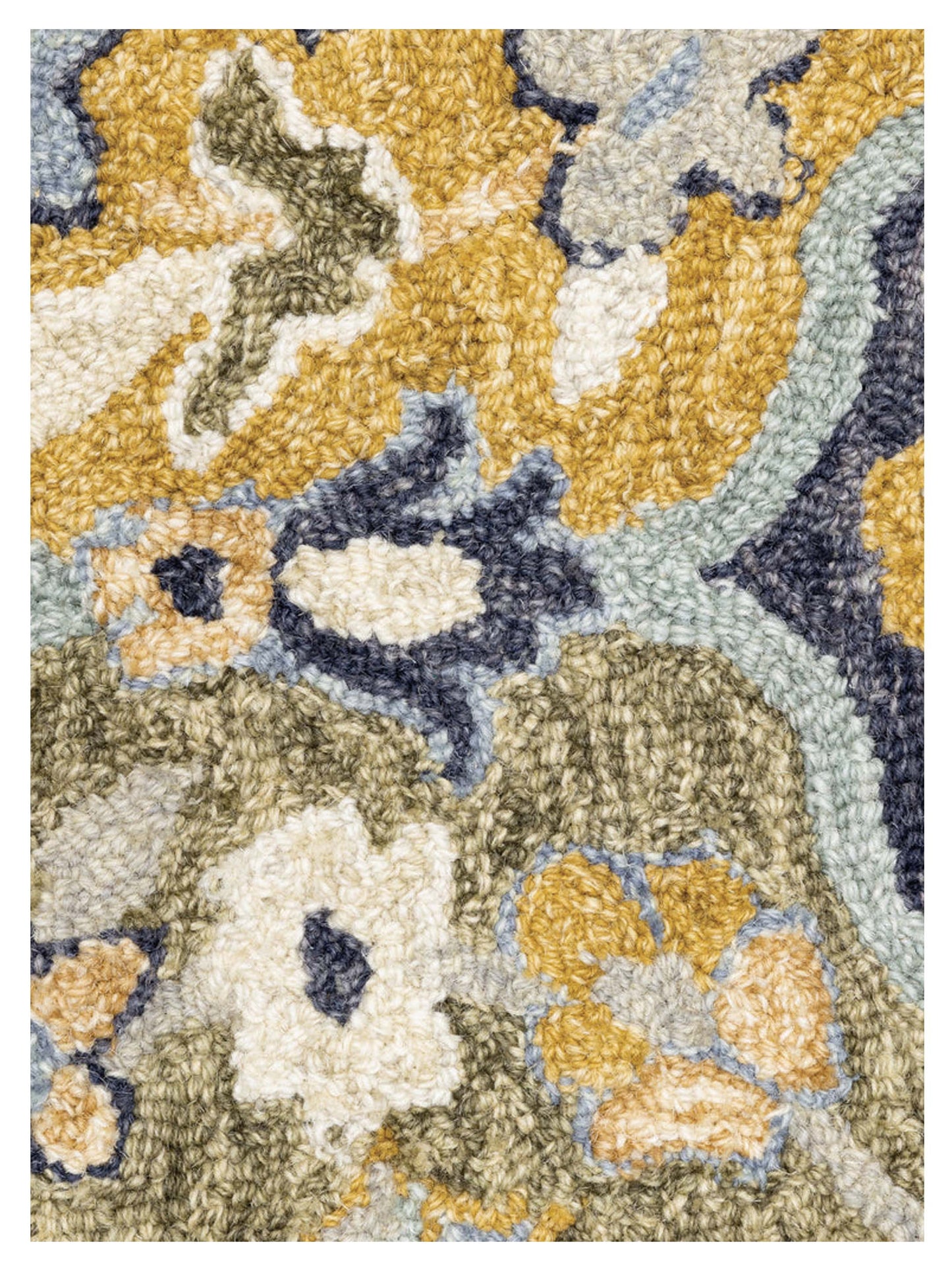 Oriental Weavers ALFRESCO 28406 Blue Gold Casual Tufted Rug