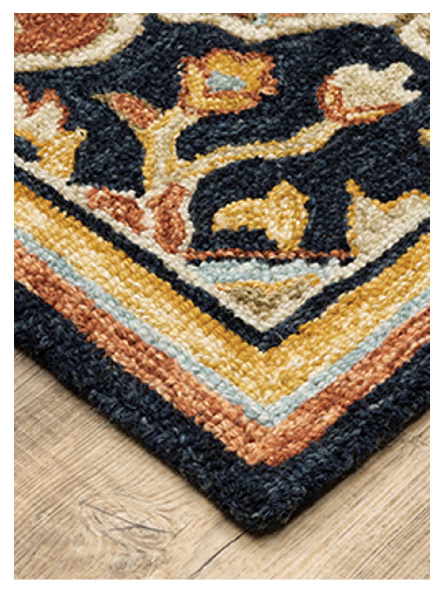 Oriental Weavers ALFRESCO 28408 Navy Rust Traditional Tufted Rug