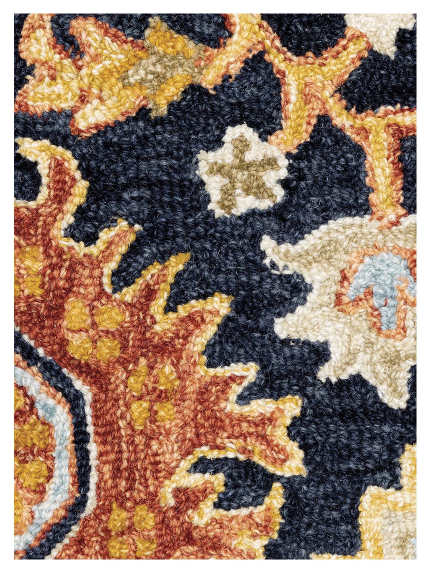 Oriental Weavers ALFRESCO 28408 Navy Rust Traditional Tufted Rug