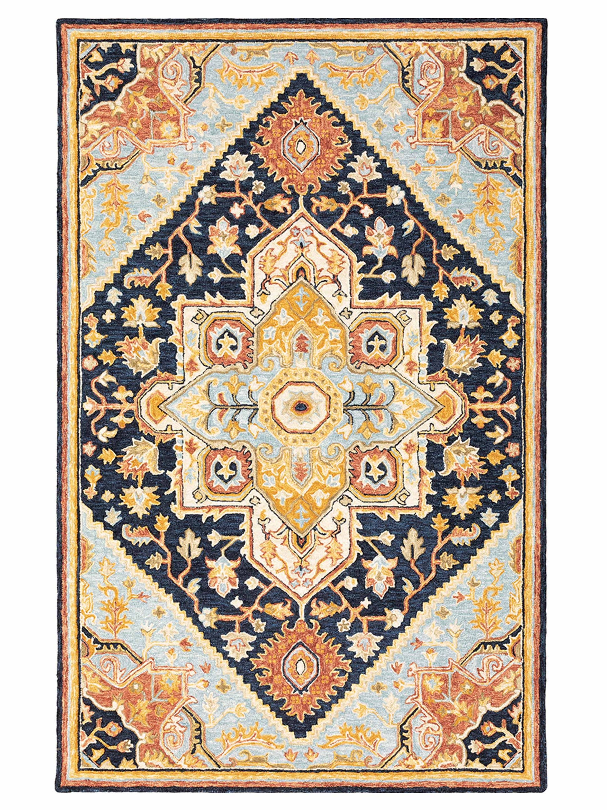 Oriental Weavers ALFRESCO 28408 Navy Traditional Tufted Rug