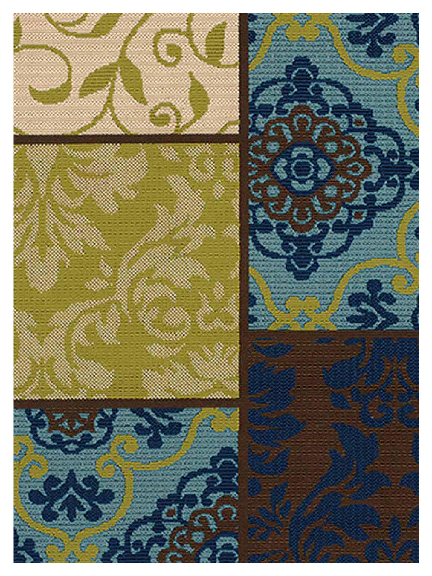 Oriental Weavers CASPIAN 3066V Brown Blue Outdoor Machinemade Rug