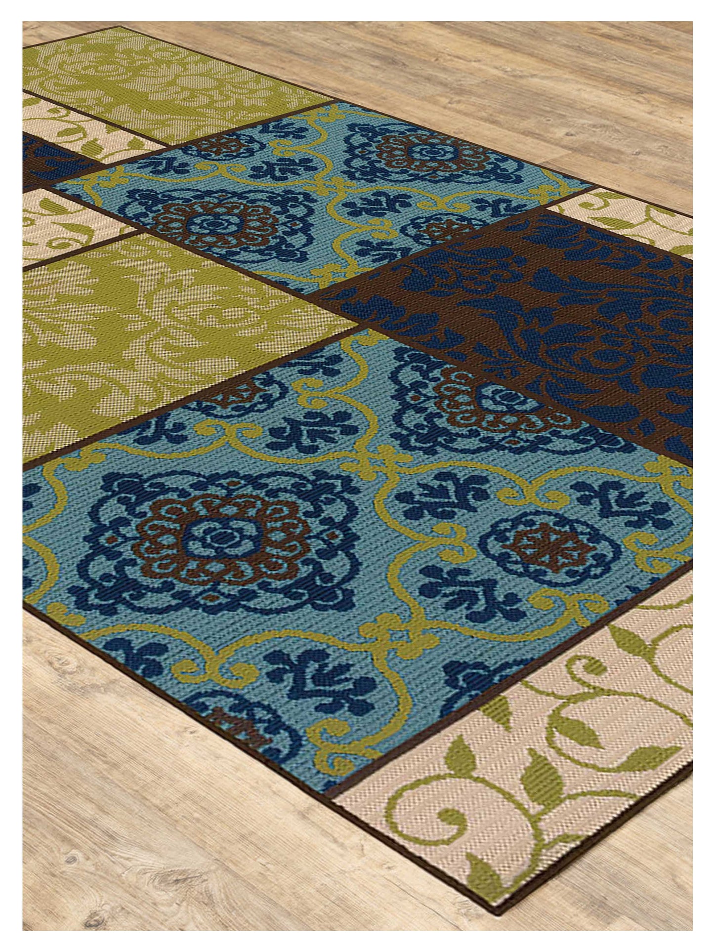 Oriental Weavers CASPIAN 3066V Brown Blue Outdoor Machinemade Rug