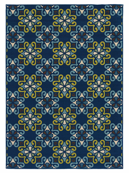 Oriental Weavers CASPIAN 3331L Blue Outdoor Machinemade Rug