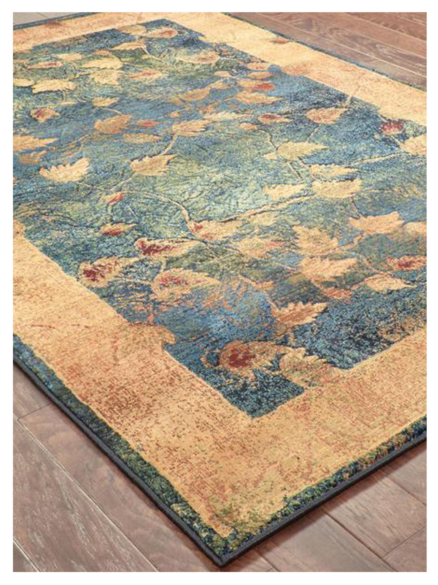 Oriental Weavers KHARMA 349B4 Blue Gold Casual Machinemade Rug