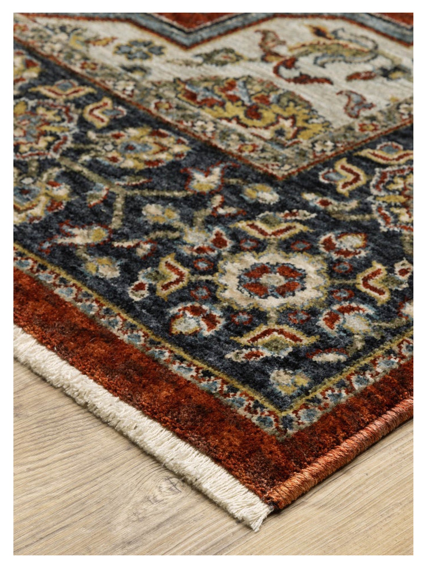 Oriental Weavers ABERDEEN 4151R Red Blue Traditional Machinemade Rug