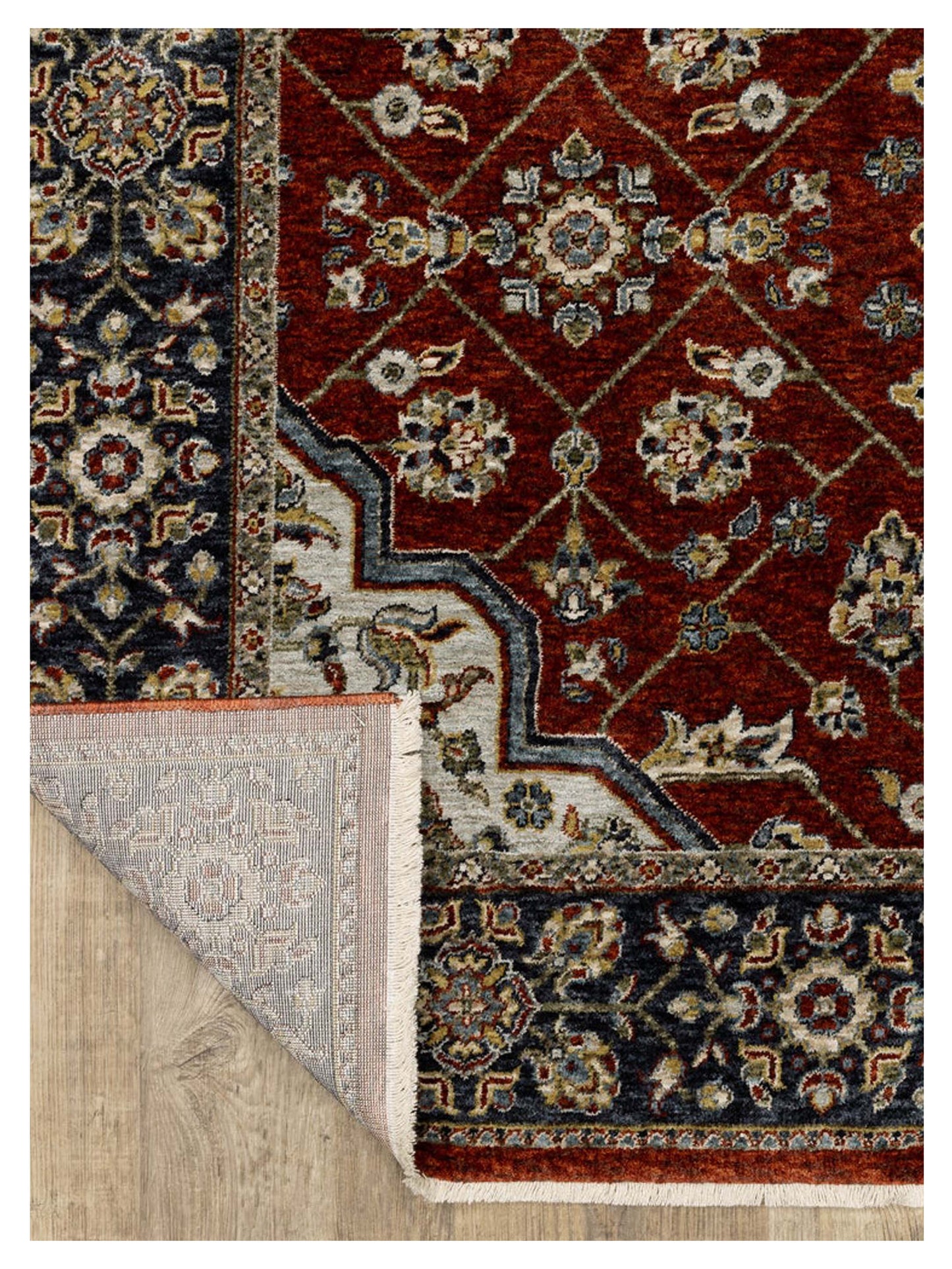 Oriental Weavers ABERDEEN 4151R Red Blue Traditional Machinemade Rug