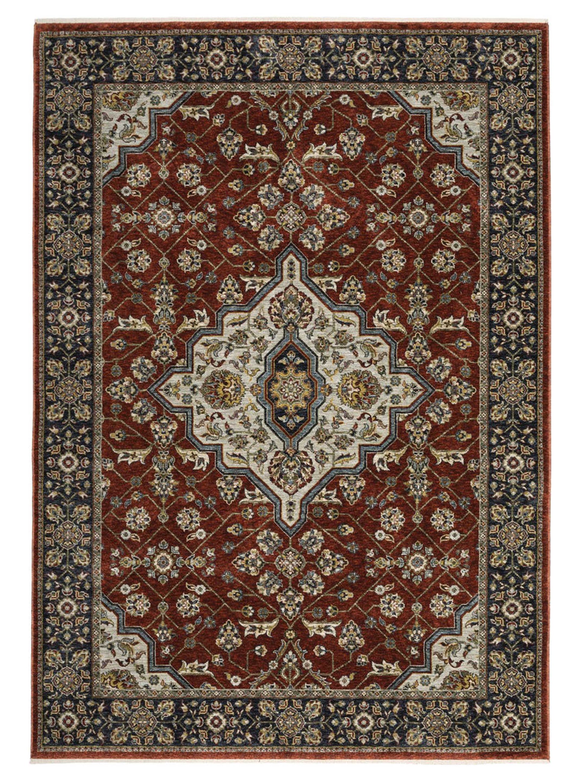 Oriental Weavers ABERDEEN 4151R Red Traditional Machinemade Rug