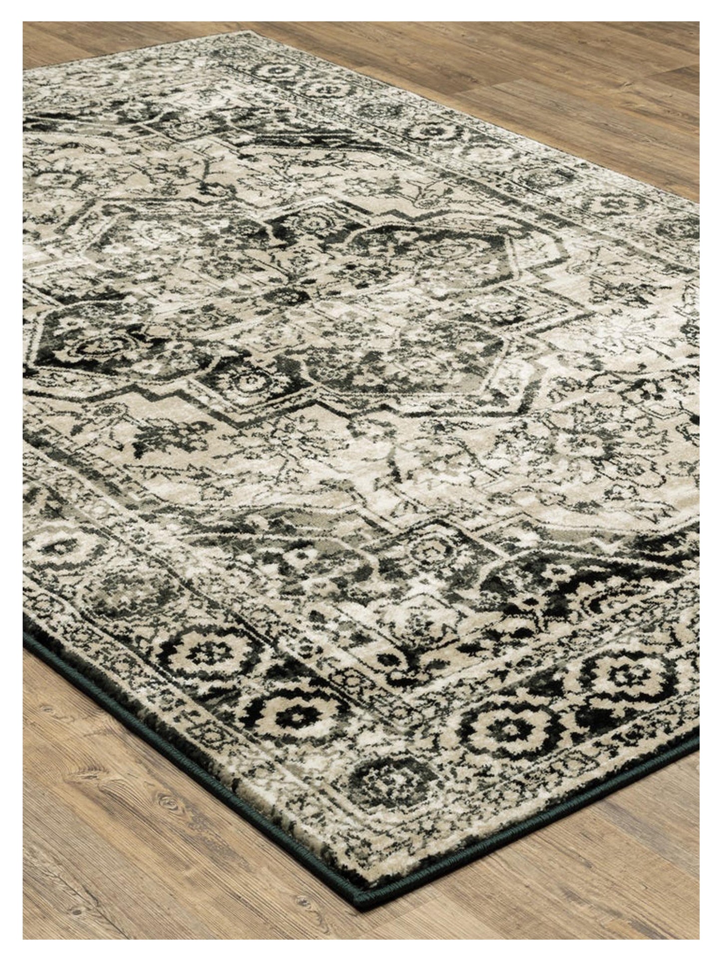 Oriental Weavers GEORGIA 429G0 Grey Black Traditional Machinemade Rug