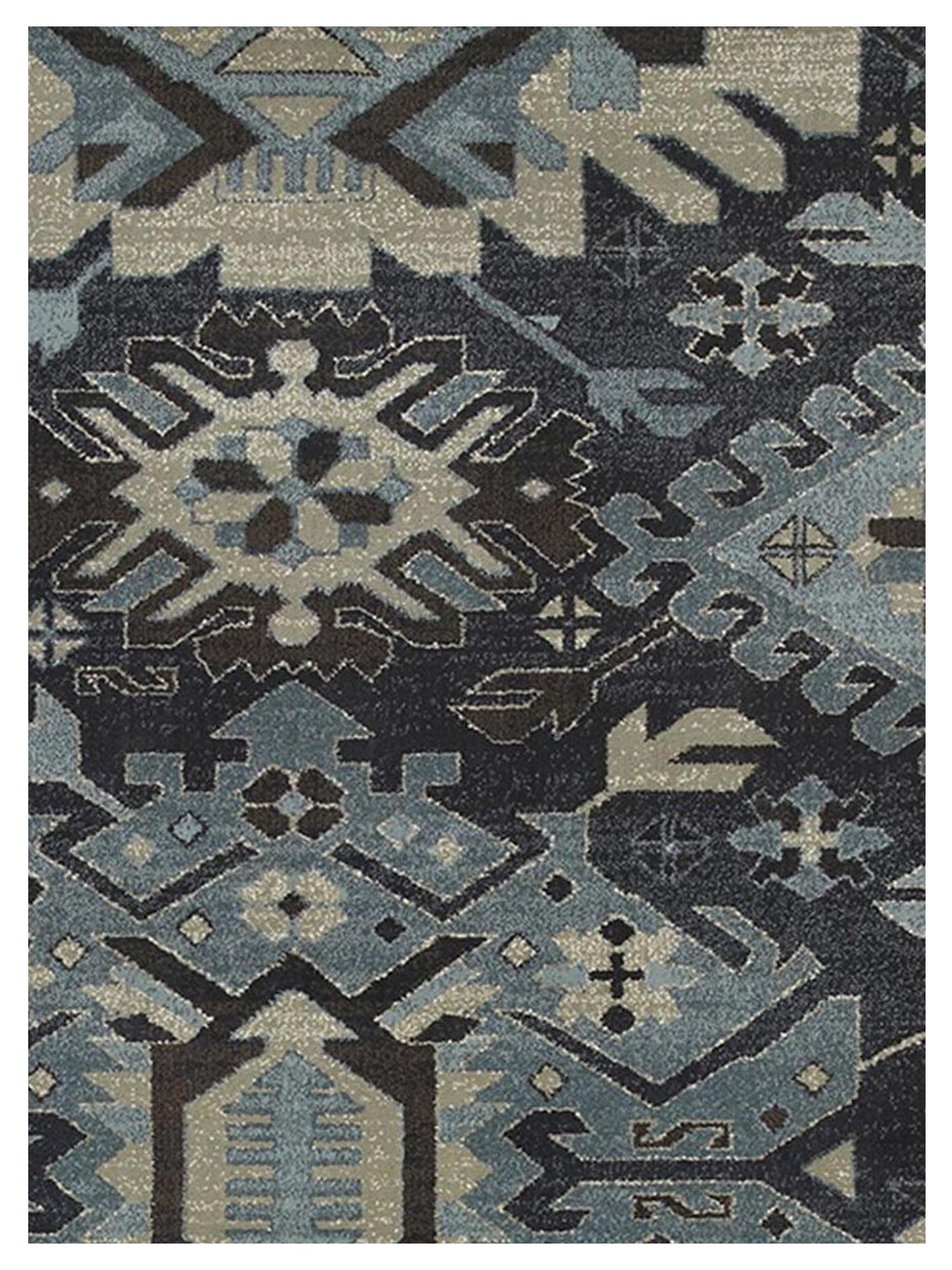 Oriental Weavers LINDEN 4302A Navy Blue Casual Machinemade Rug