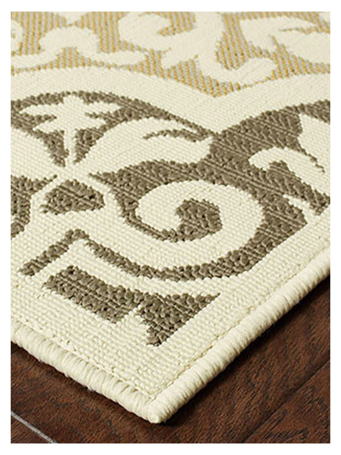 Oriental Weavers Bali 4904W Ivory Grey Outdoor Woven Rug