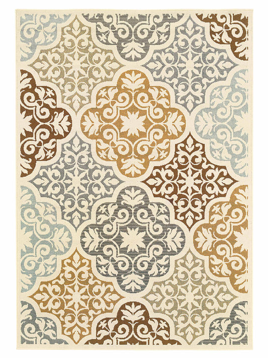 Oriental Weavers Bali 4904W Ivory Outdoor Woven Rug