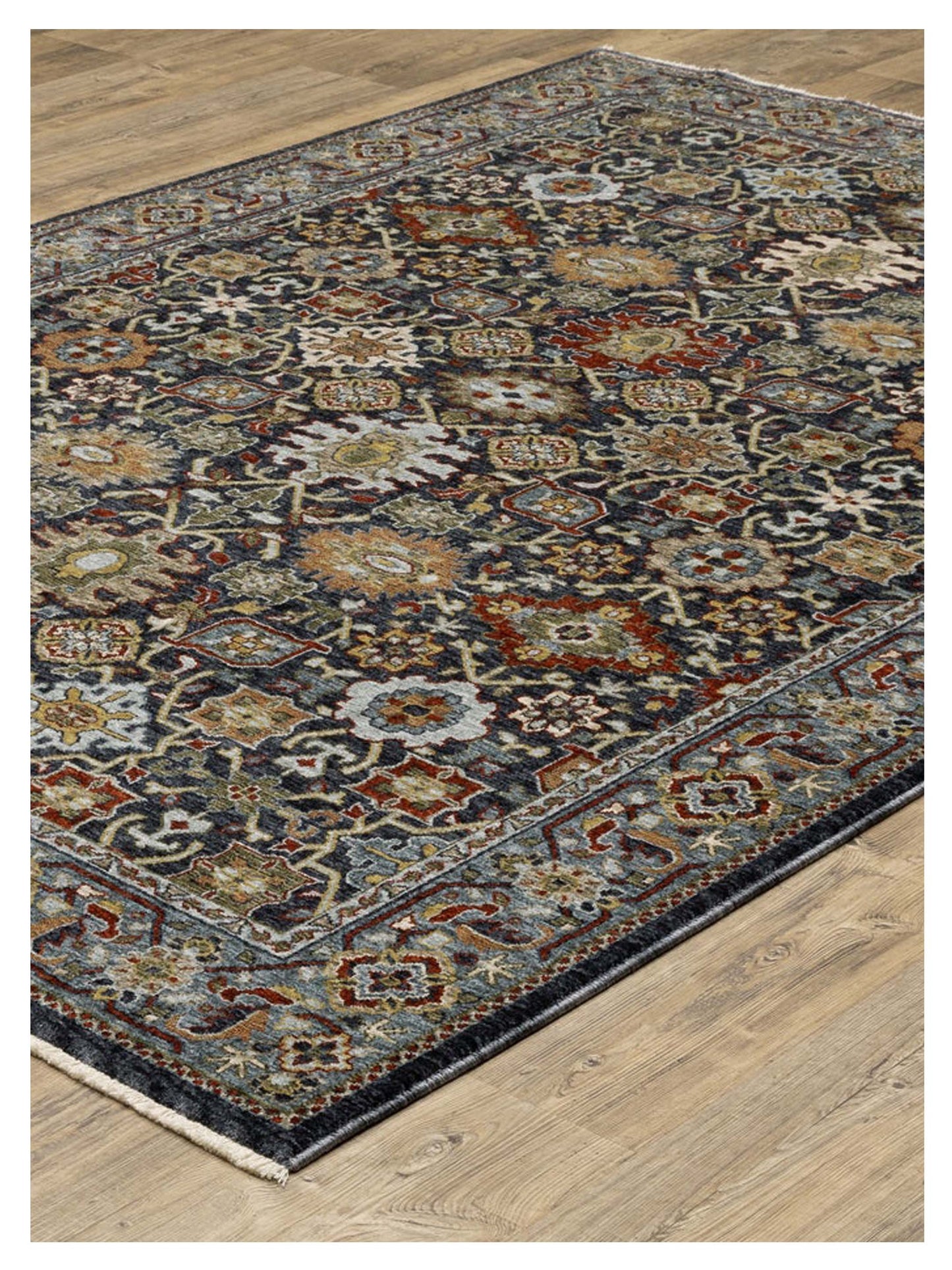 Oriental Weavers ABERDEEN 4922D Blue Multi Traditional Machinemade Rug