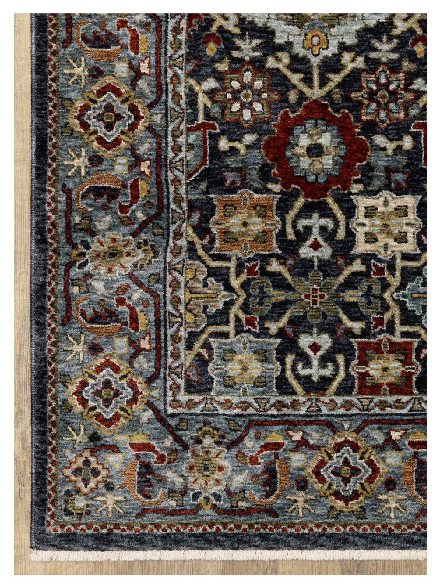 Oriental Weavers ABERDEEN 4922D Blue Multi Traditional Machinemade Rug