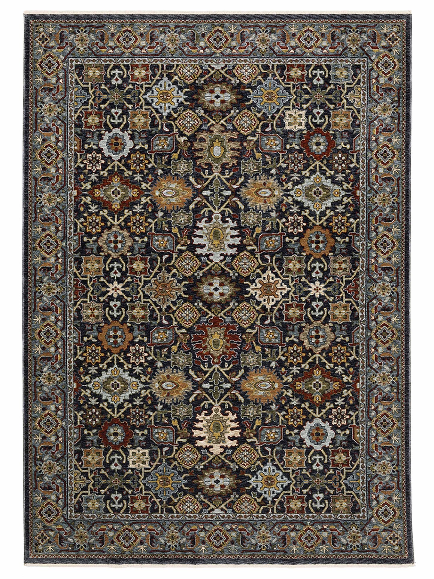 Oriental Weavers ABERDEEN 4922D Blue Traditional Machinemade Rug