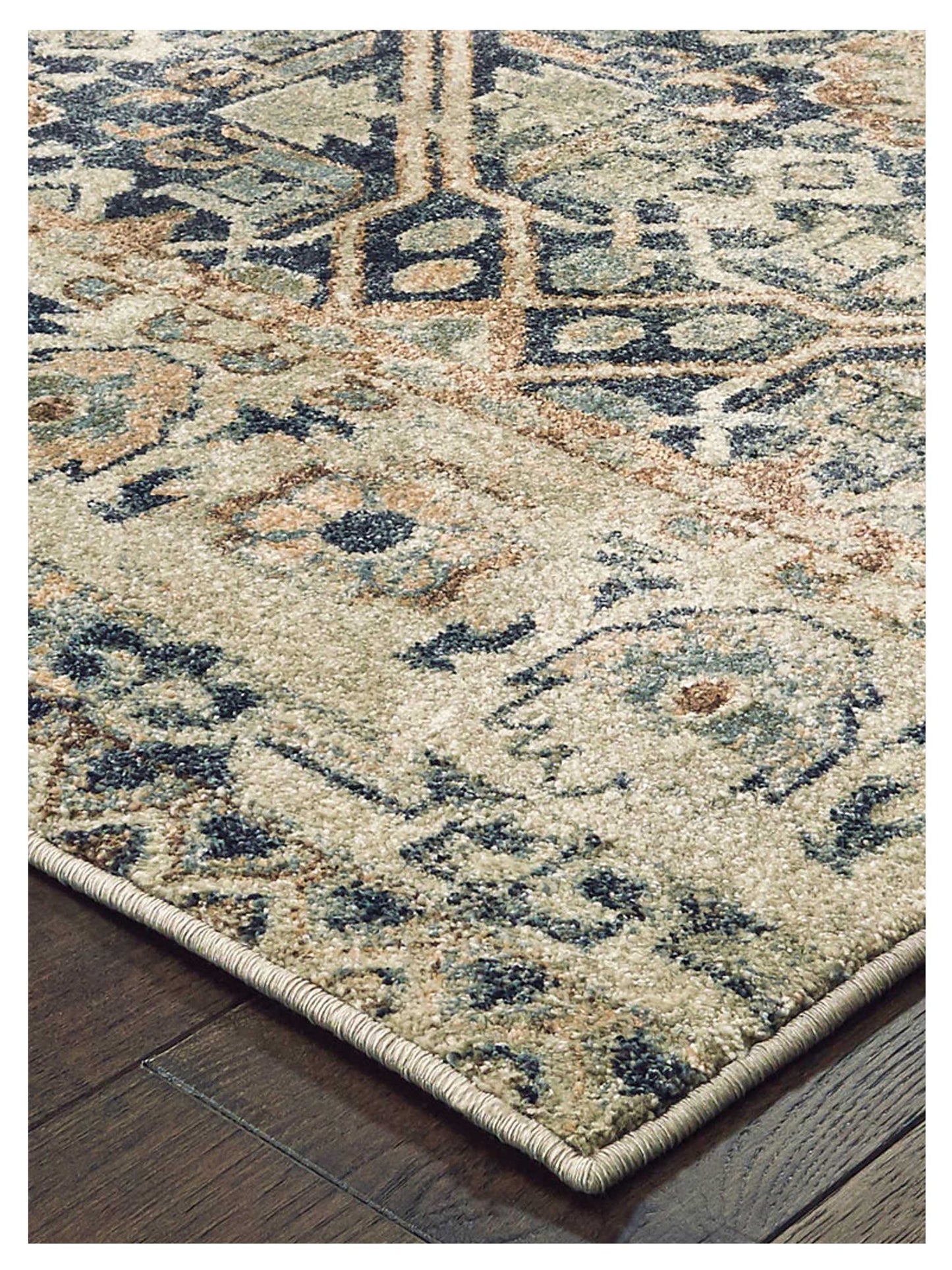 Oriental Weavers RALEIGH 4925L Blue Ivory Casual Machinemade Rug