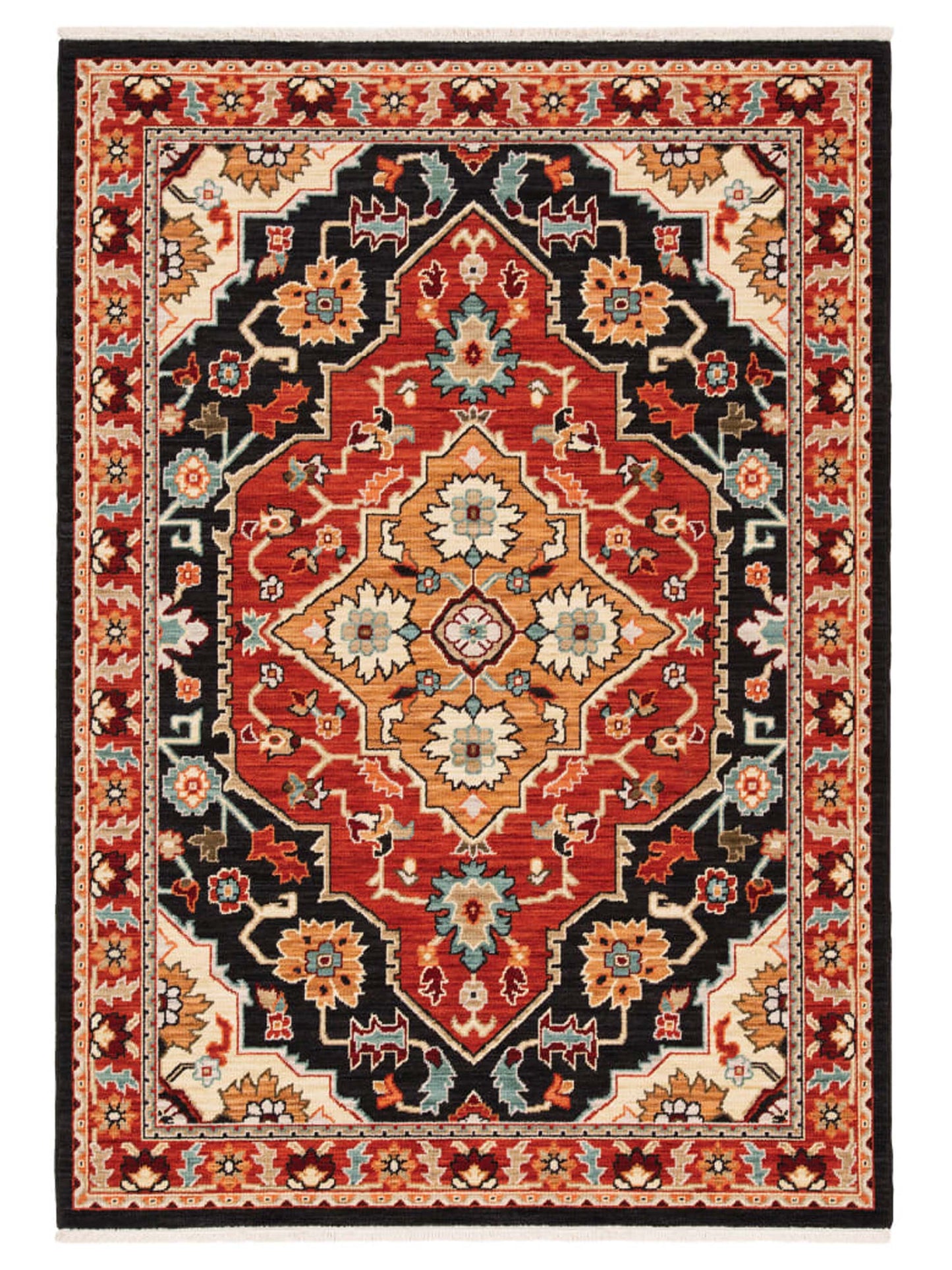 Oriental Weavers LILIHAN 4929A Black Traditional Machinemade Rug