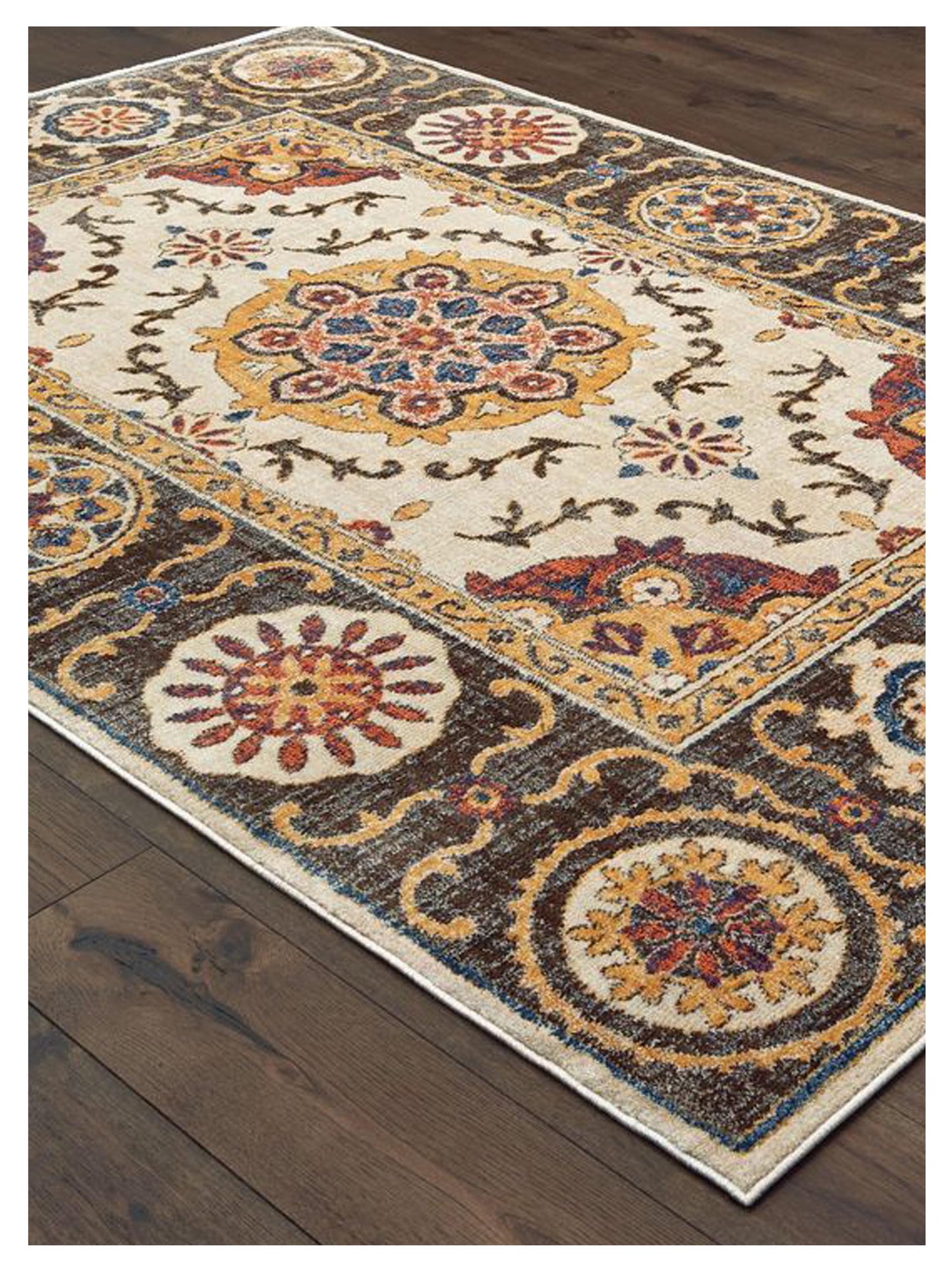 Oriental Weavers Pandora 4929X Ivory Brown Casual Machinemade Rug