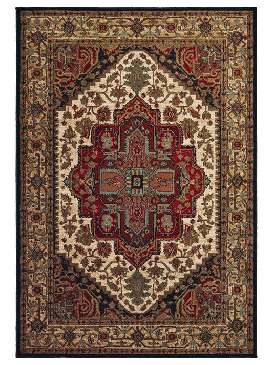 Oriental Weavers Laurel 5100C Black Traditional Machinemade Rug