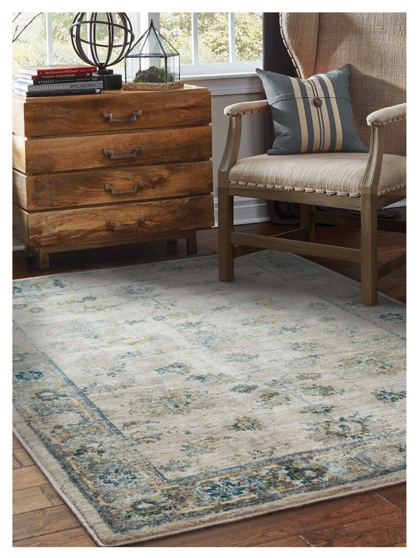 Oriental Weavers SEDONA 5171C Ivory Blue Traditional Machinemade Rug