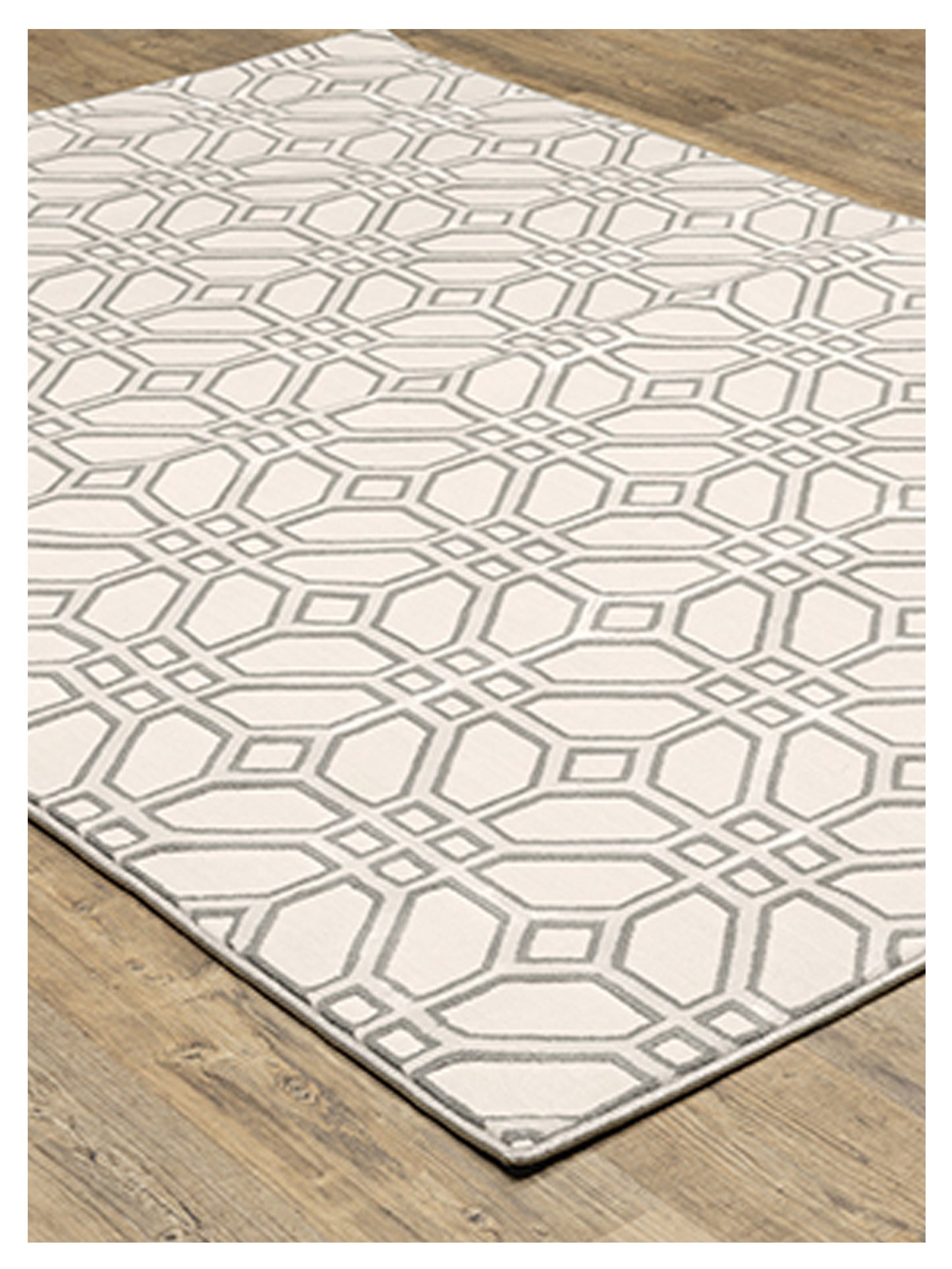 Oriental Weavers CAPISTRANO 522A1 Ivory Grey Casual Machinemade Rug