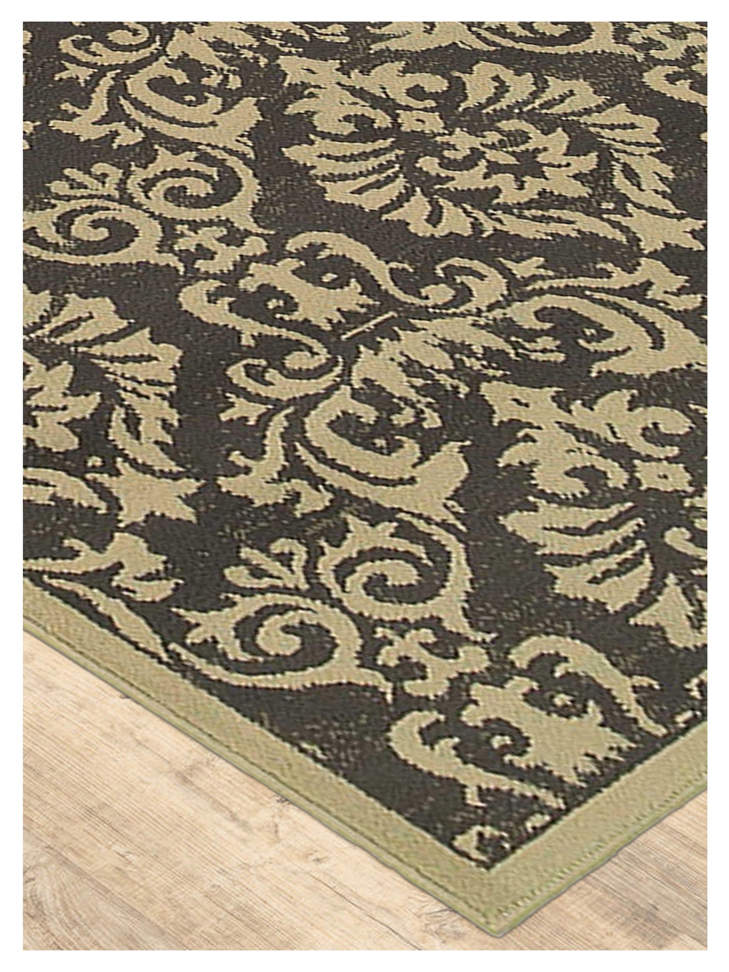 Oriental Weavers BRENTWOOD 530K9 Charcoal Ivory Casual Machinemade Rug