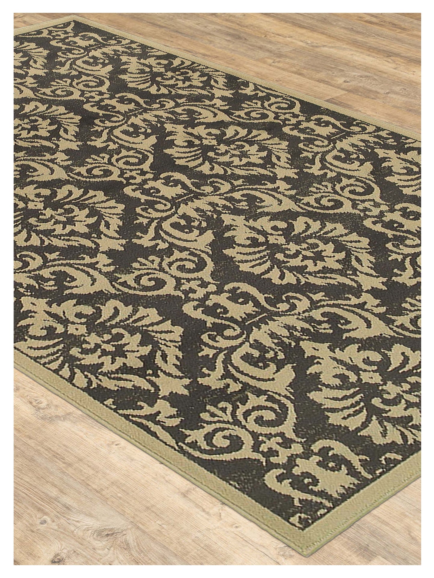 Oriental Weavers BRENTWOOD 530K9 Charcoal Ivory Casual Machinemade Rug