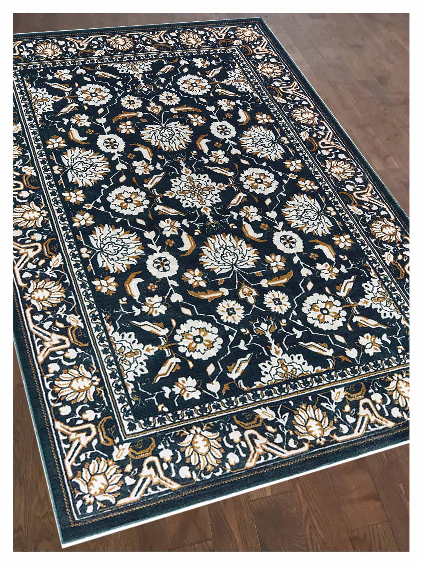 Oriental Weavers BOWEN 534L2 Navy Gold Traditional Machinemade Rug