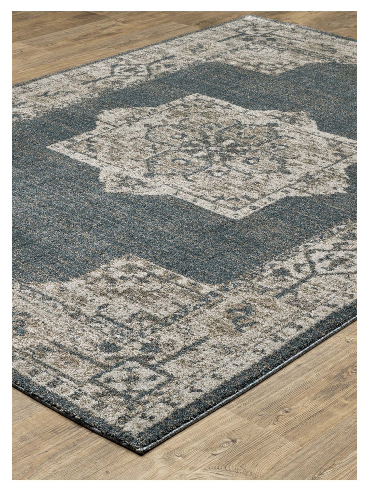 Oriental Weavers ALTON 5501B Blue Beige Traditional Machinemade Rug